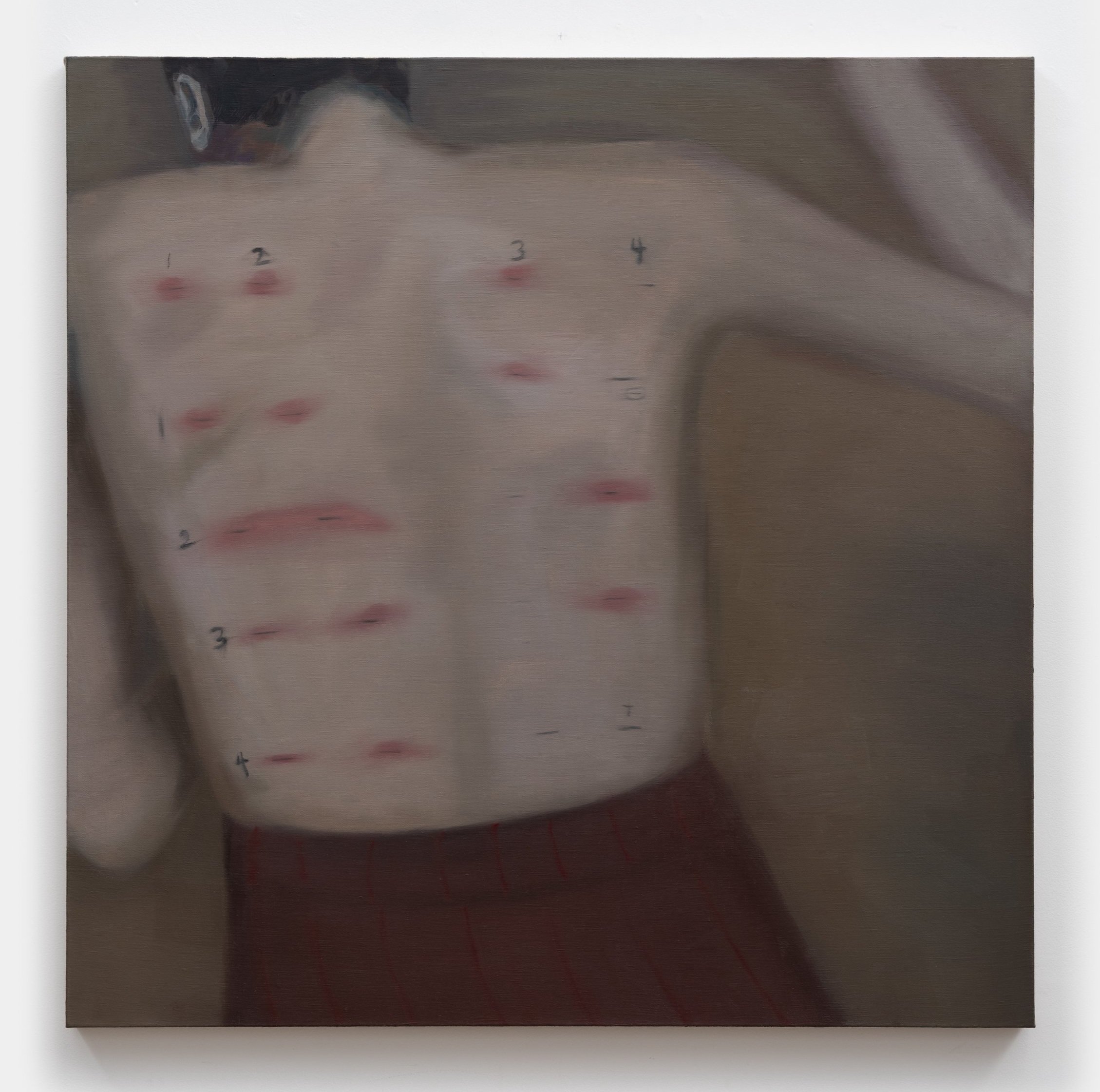 Rejection- allergy test oil on linen 40inches x 40inches 2023