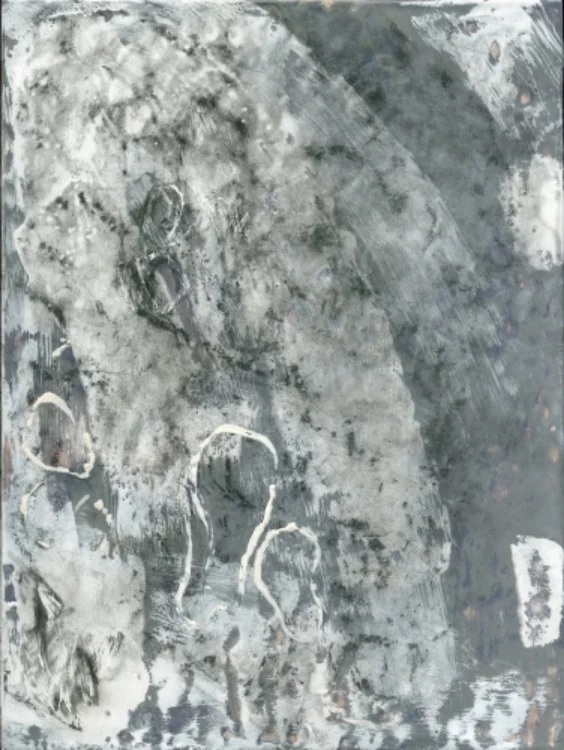 "Ocean 2" Wax Encaustic on Panel 12" x 16"