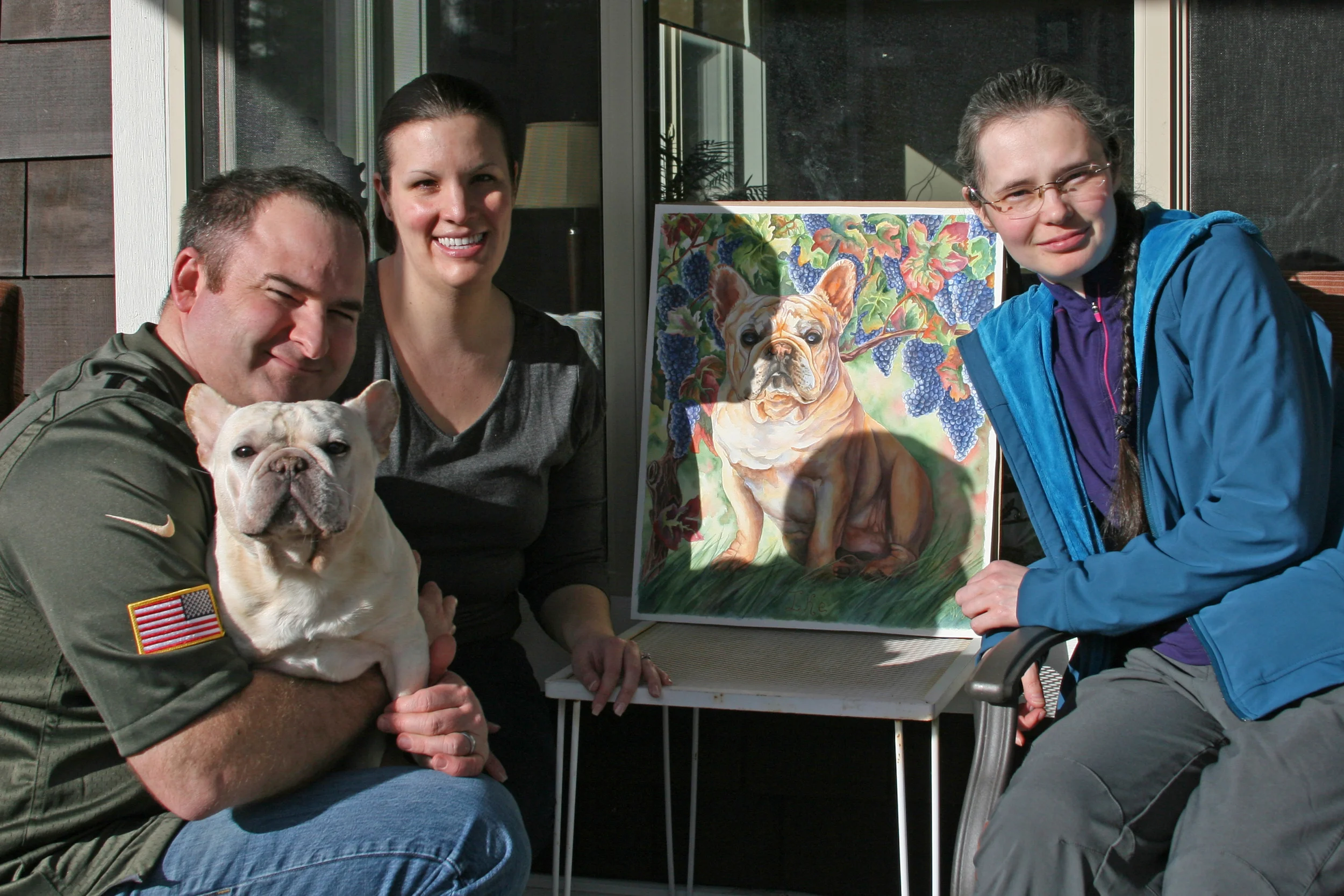 Group picture with the portrait February 2016