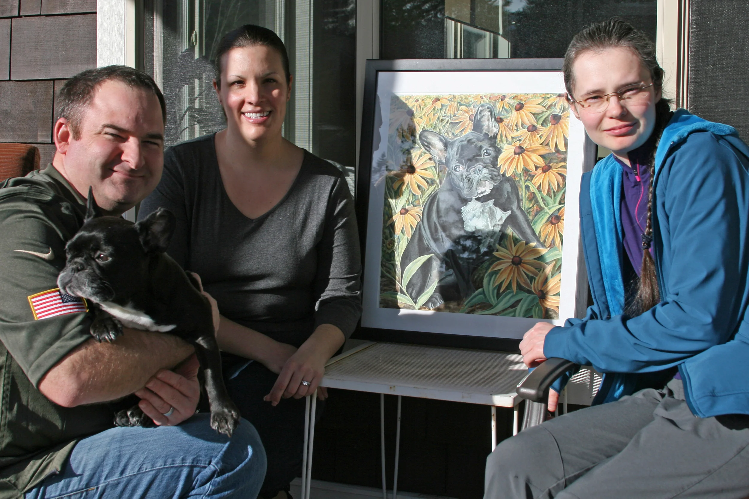 Group picture with Gigi and her portrait February 2016