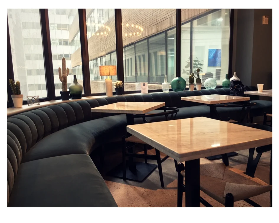 Fig 3A: Banquet near the windows. Nearby plug under the seat.