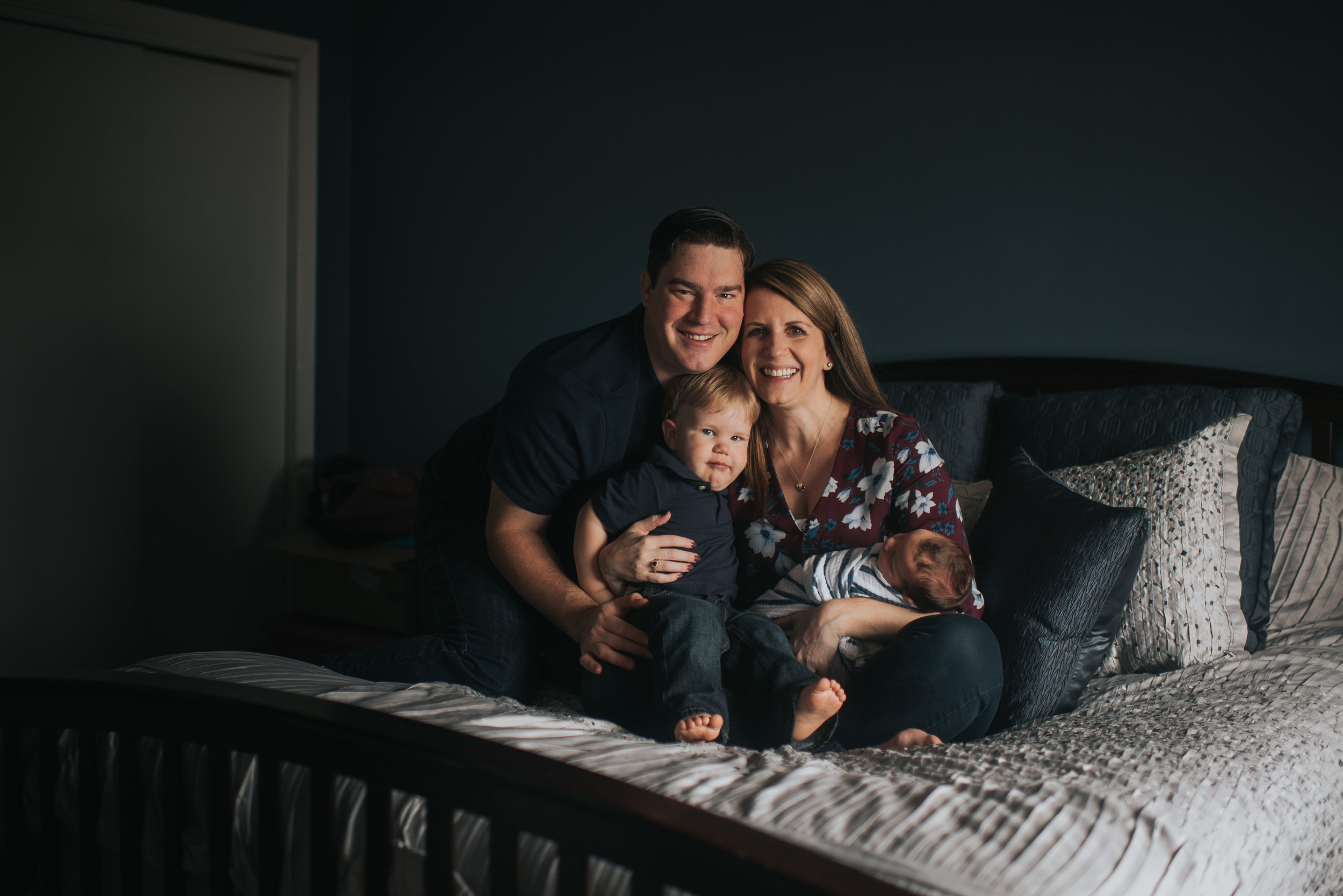 Family of Four at home Lifestyle Photography Fairfield Country, Ct Kendra Conroy Photography