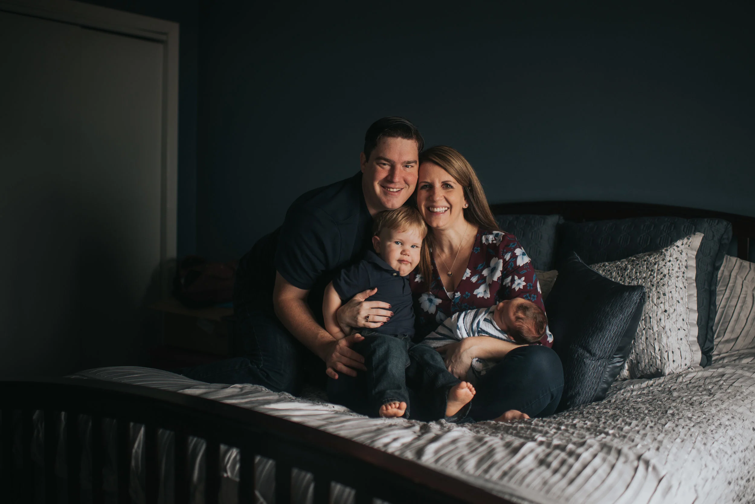 Family of Four at home Lifestyle Photography Fairfield Country, Ct Kendra Conroy Photography