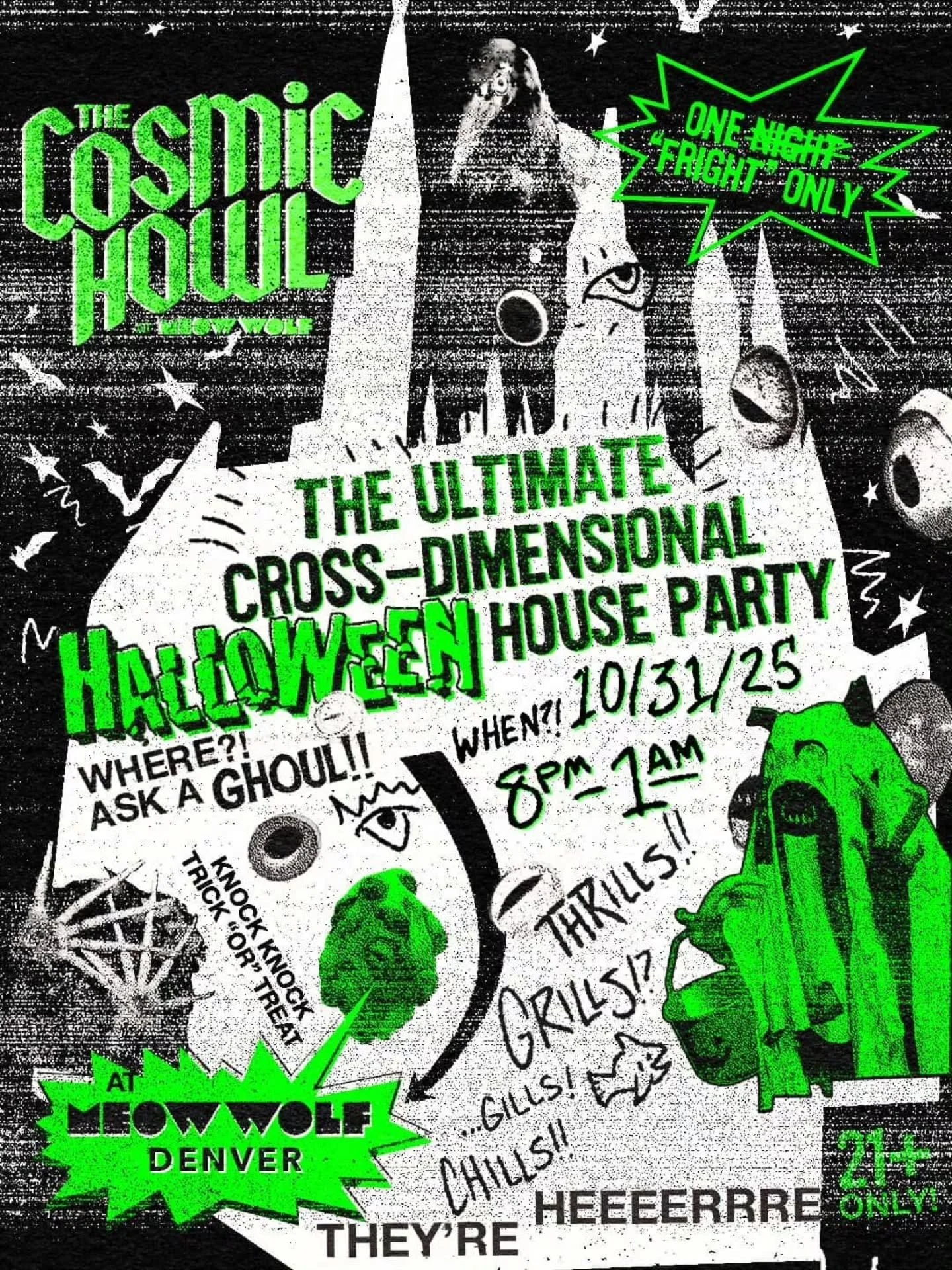 Join me at @meow__wolf for the Cosmic Howl!!!

Happening Oct 31 at @convergencestation - I'm so excited!!! 😆 Meow Wolf Convergence Station is my FAVORITE interdimentional wormhole in Denver and I'm thrilled to party there on my favorite day of the y