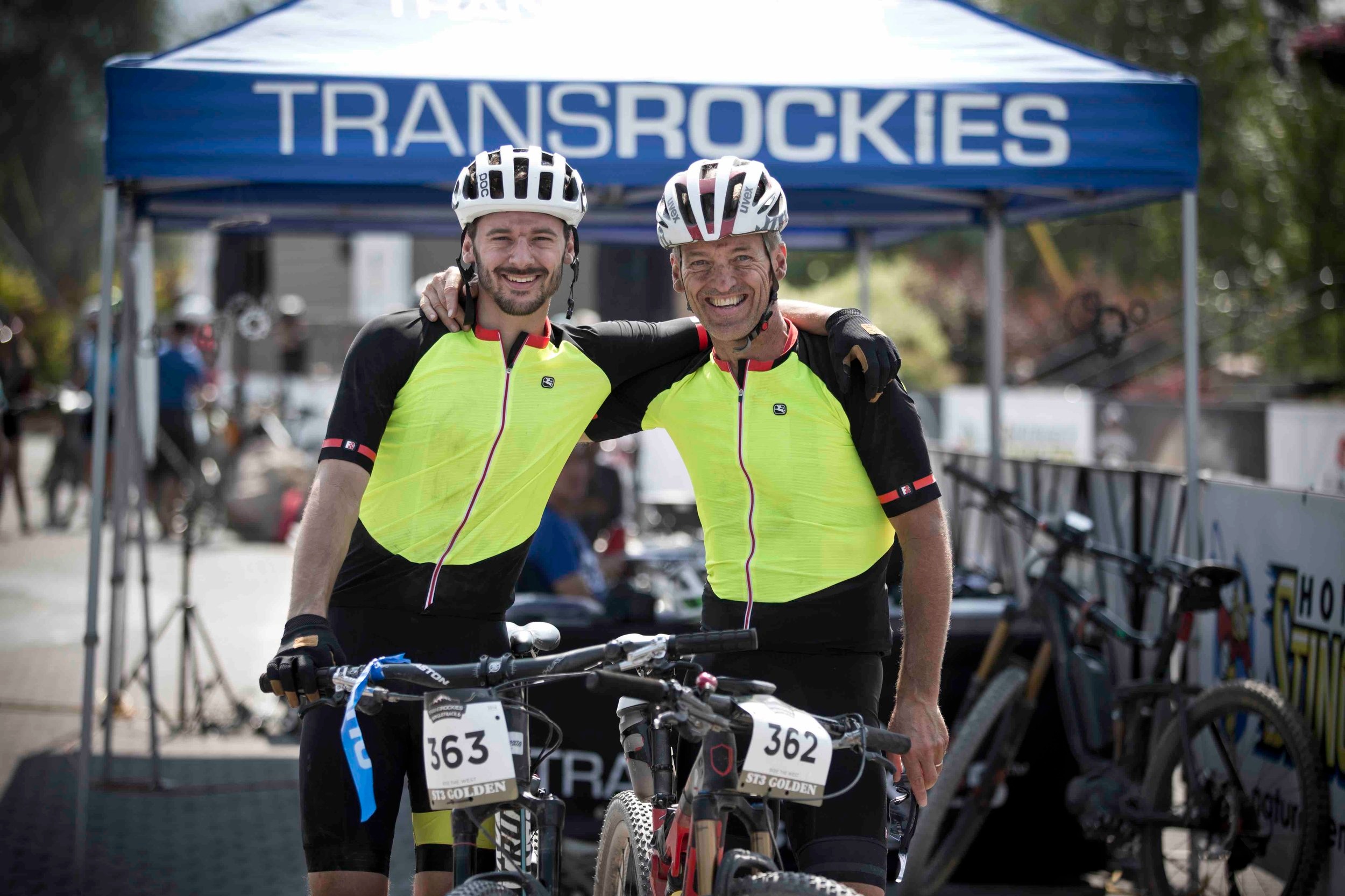 With my son! What a pleasure to race with him!