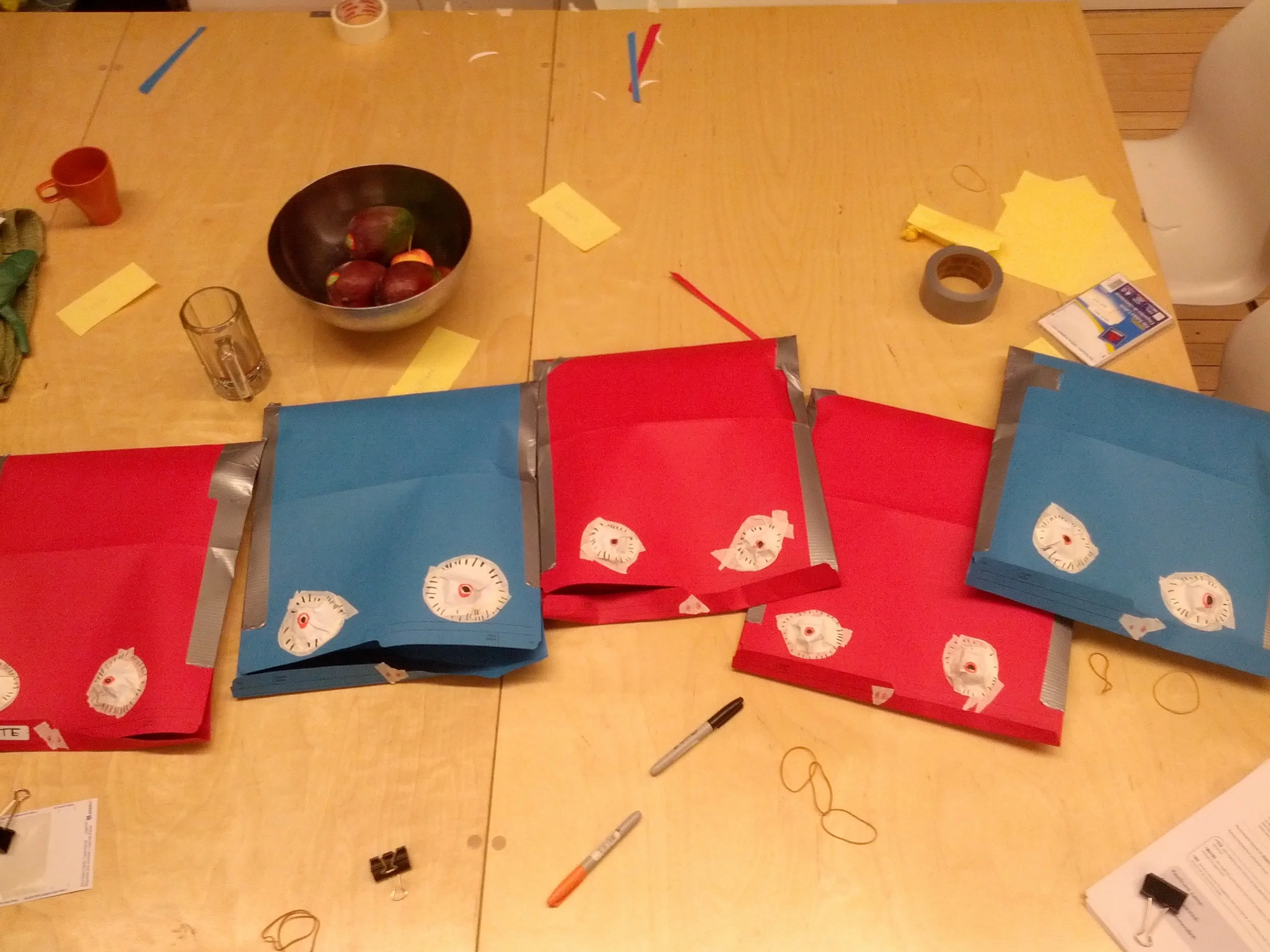 Packages of grant applications ready to go to the jury