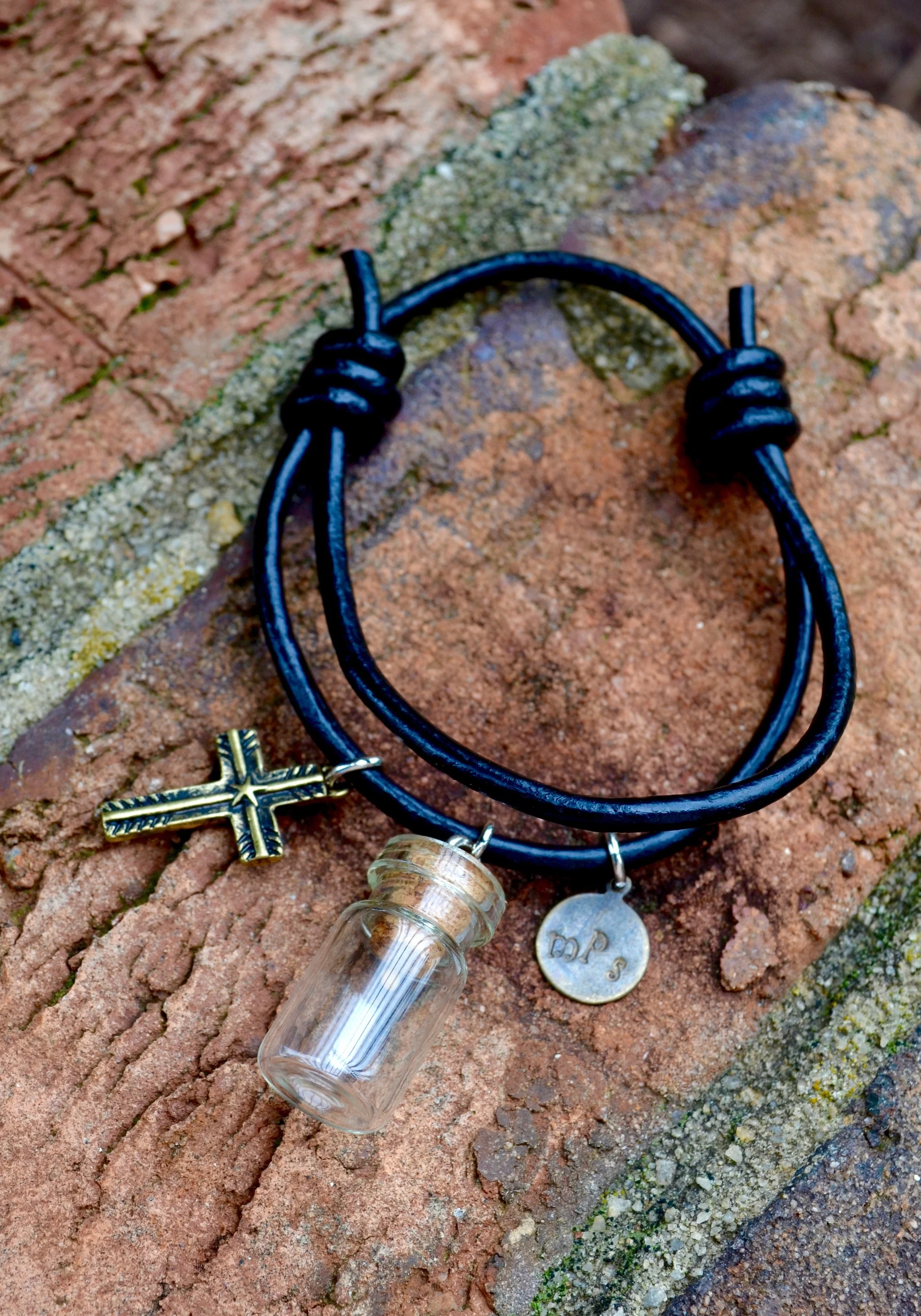 Bronze Cross Multi Bracelet