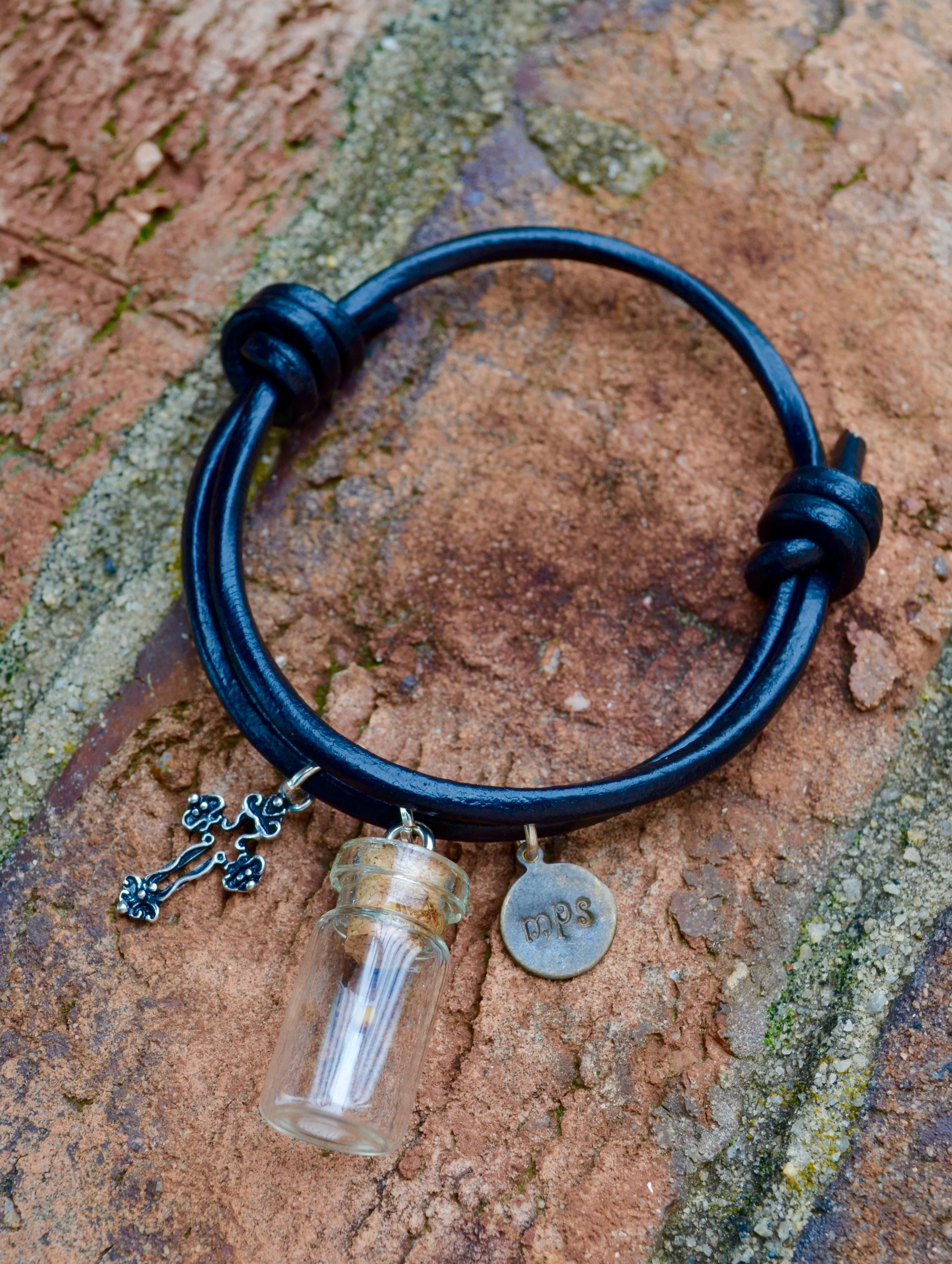 Silver Cross Multi Bracelet