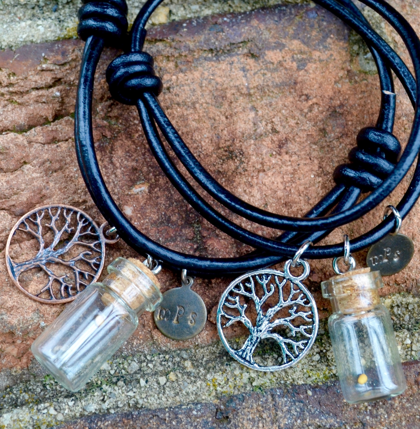 Copper and Silver Tree Multi Bracelets