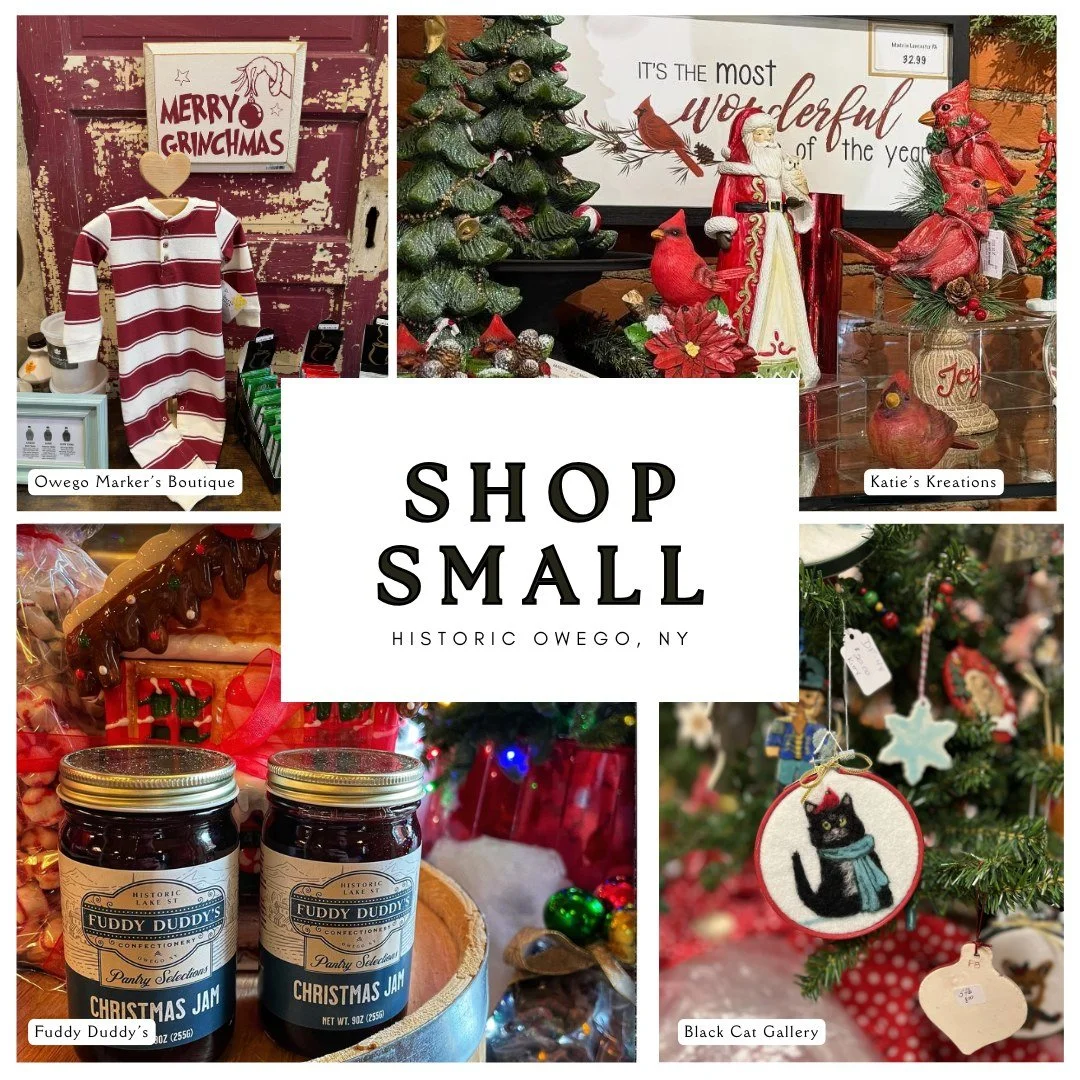 🎄✨ Shop small, dine local, stay merry &mdash; all in walkable Historic Owego. ✨🎄

#historicowegomarketplace #owegony #smallbusinesssaturday 
@historicowegomarketplace Historic Owego Marketplace
