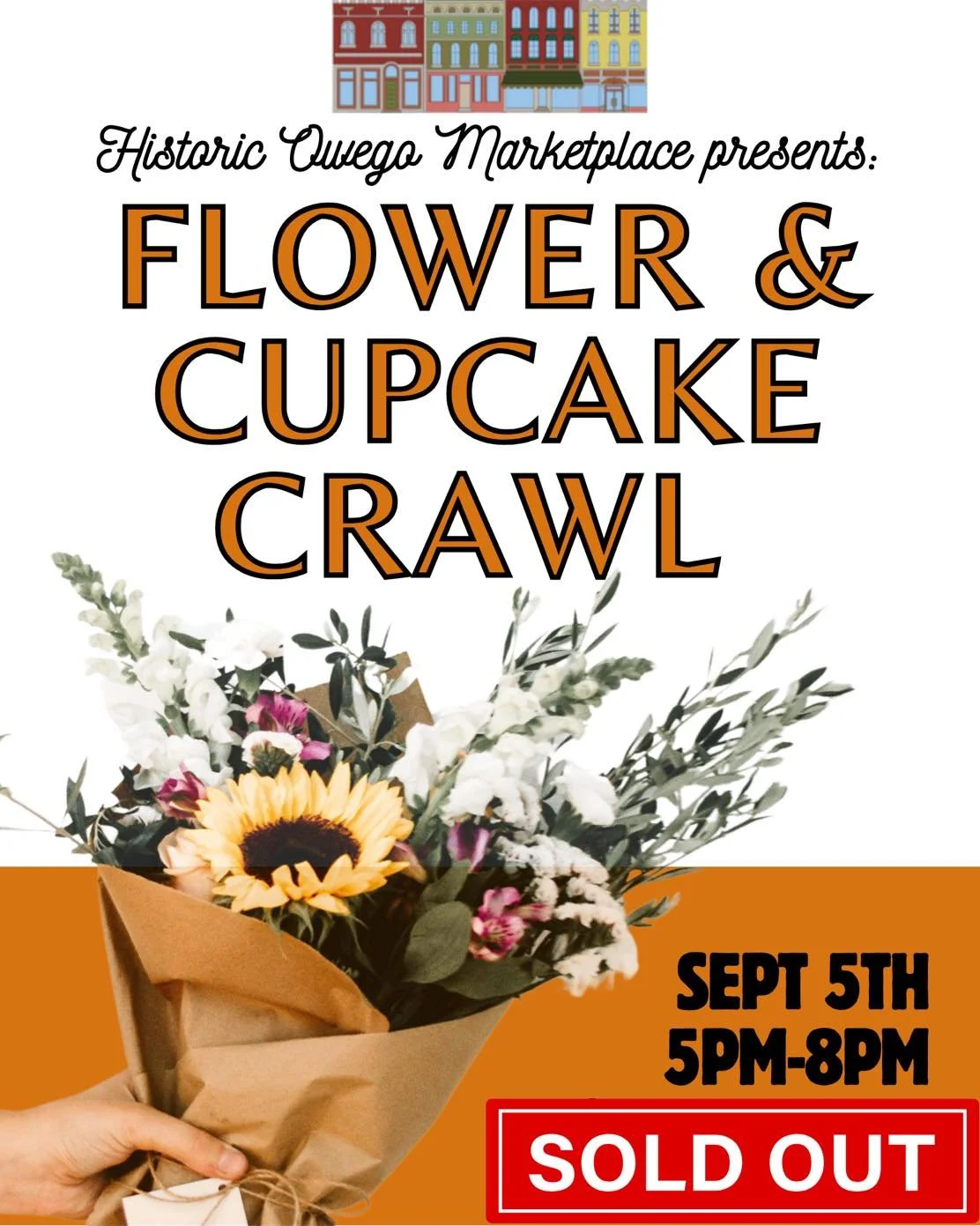 Tickets may be gone, but the fun is just getting started! 🌸 Join us downtown for Owego&rsquo;s First Friday on Sept. 5 &mdash; shops, dining, and live music are waiting for you. And don&rsquo;t worry, another Flower &amp; Cupcake Crawl is planned fo