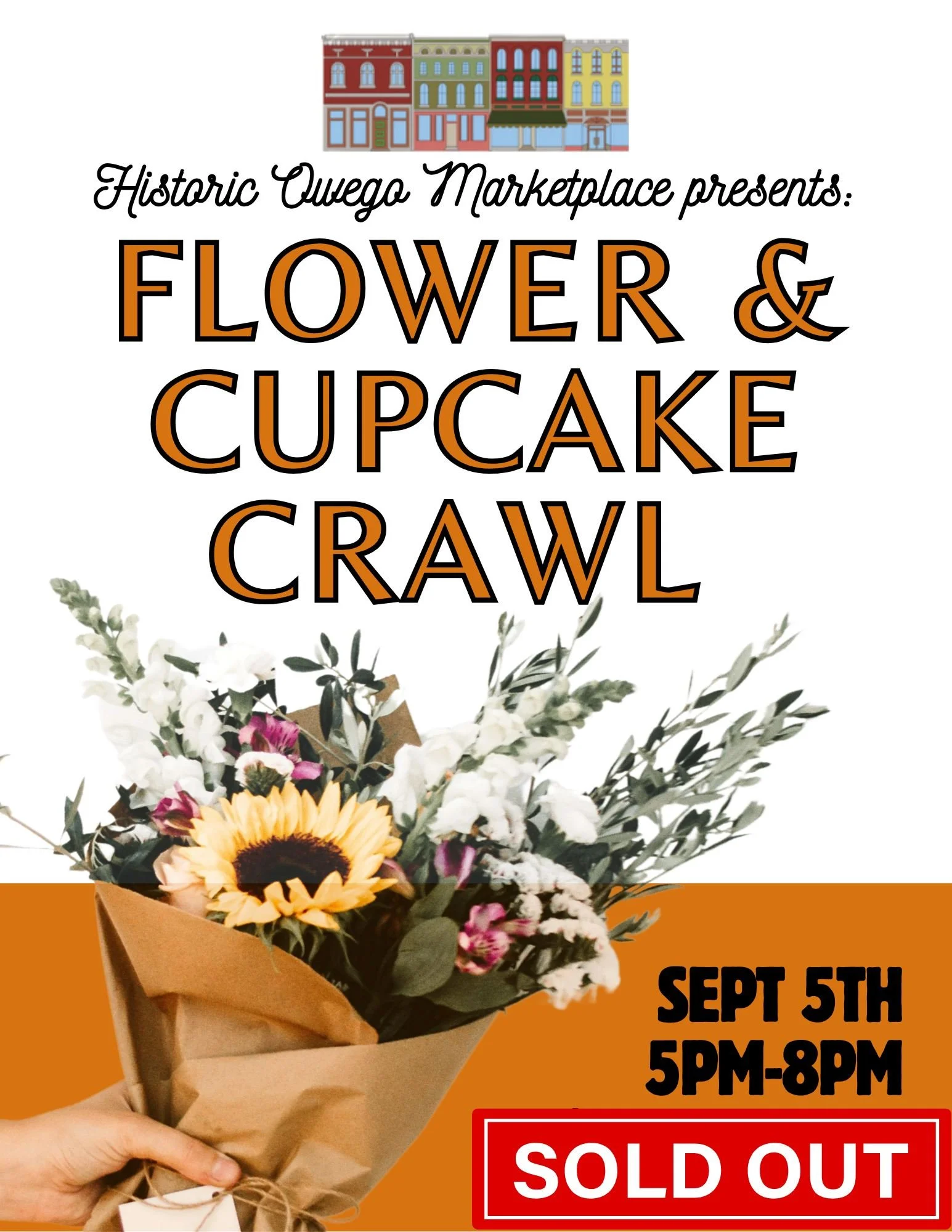 🌸 SOLD OUT! 🌸
The Fall Flower &amp; Cupcake Crawl is officially sold out! 💛
Thank you to everyone who grabbed a spot for this sweet First Friday adventure. We can&rsquo;t wait to see you on September 5th for an evening of blooms, cupcakes, and fun