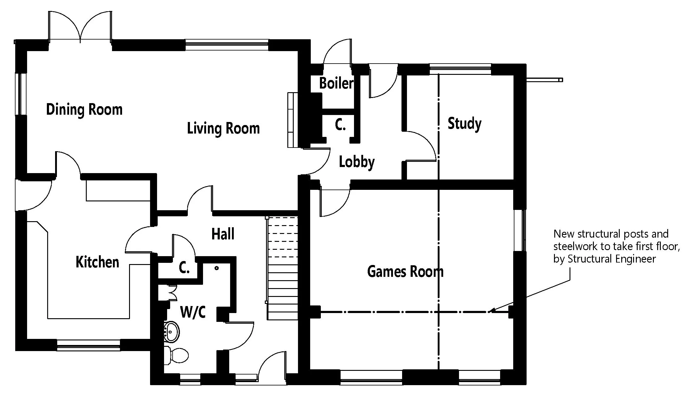 PROPOSED GROUND FLOOR PLAN