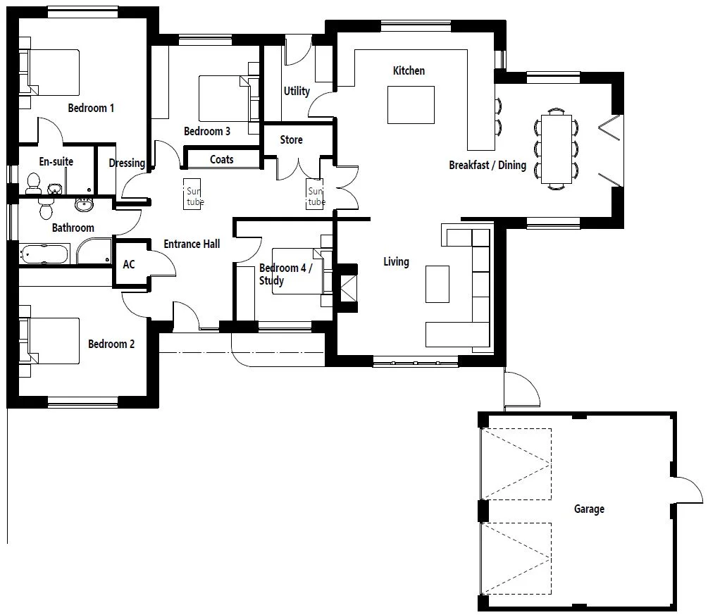 2 Bed Bungalow Floor Plans Uk | Floor Roma