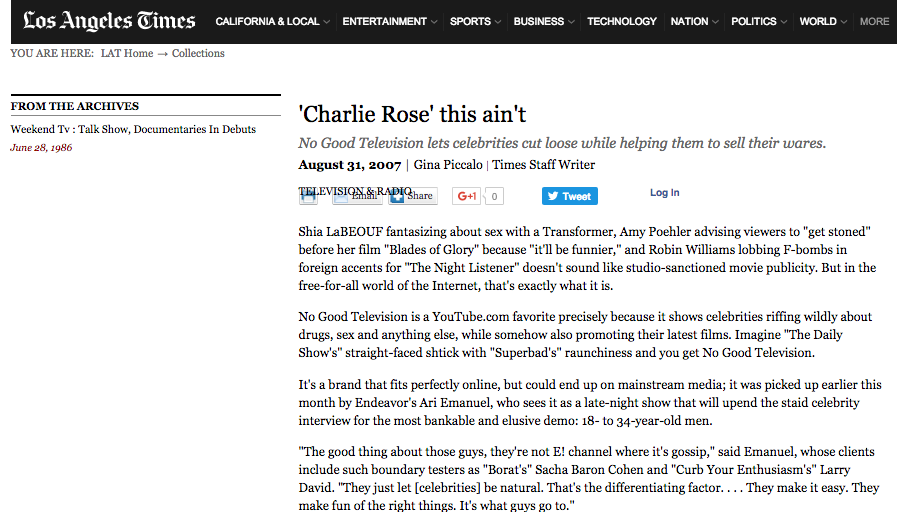 Charlie Rose This Ain't