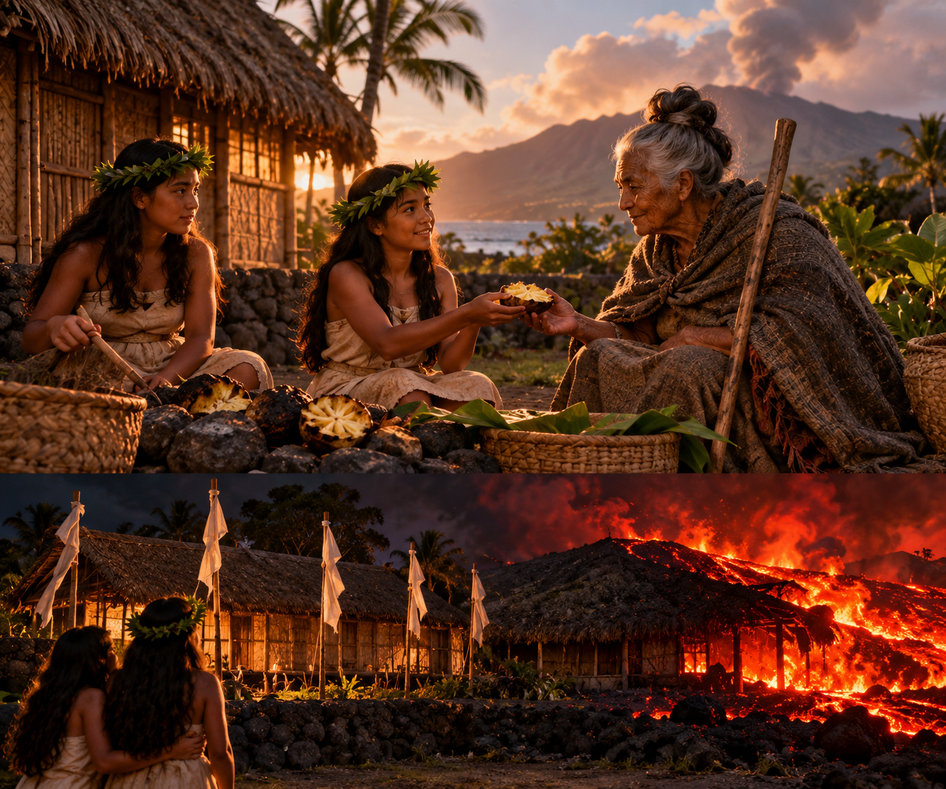 Pele and the Girl Who Gave Breadfruit