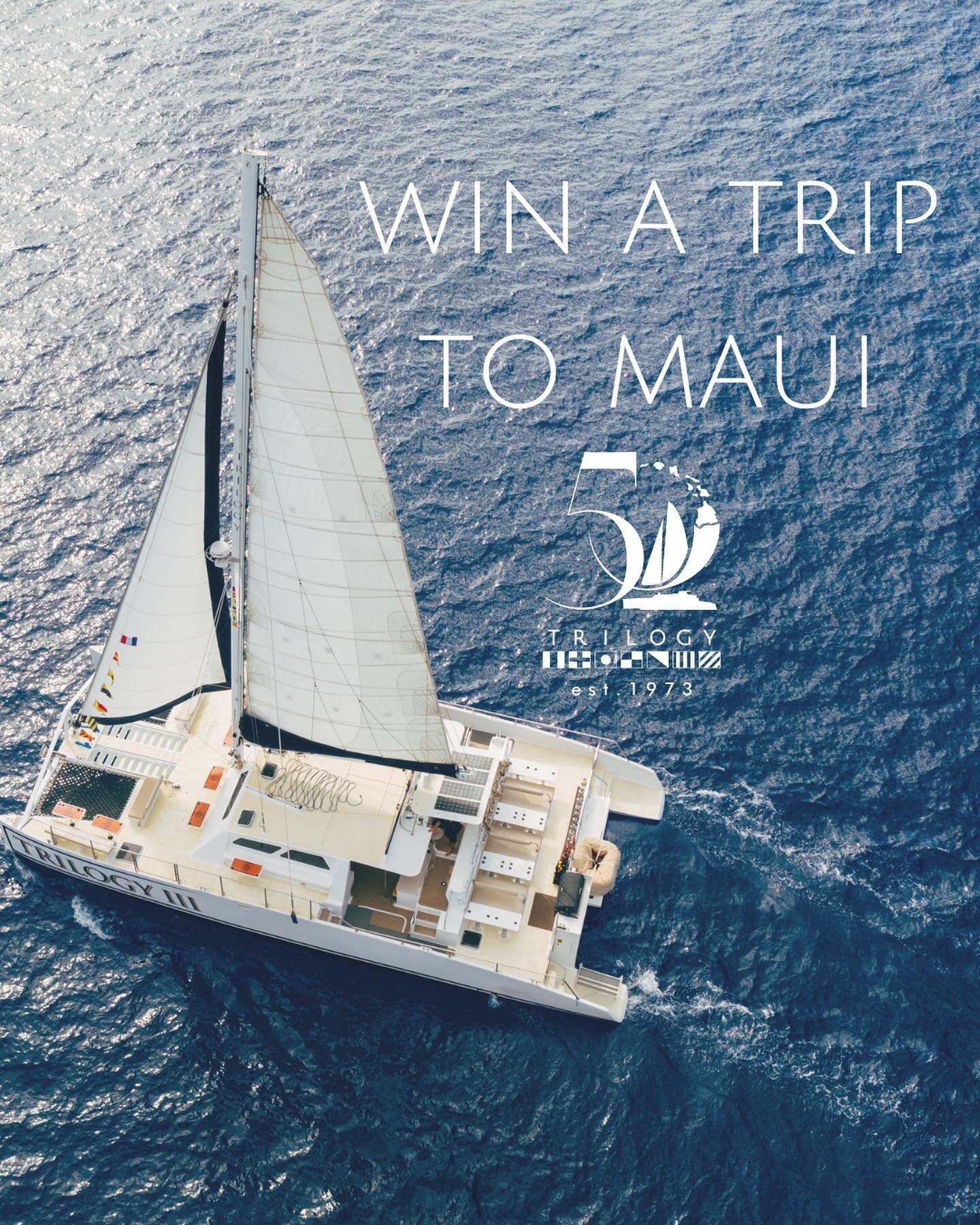 THE CLOCK IS TICKING ⏰

It&rsquo;s the last week to Enter to Win a Dream 5 Night Maui Stay for 2!!! ✈️🧳
&nbsp;
It was the summer of 1973 when the Sailing Coon family officially started Trilogy Excursions, fulfilling a lifelong dream that was held in