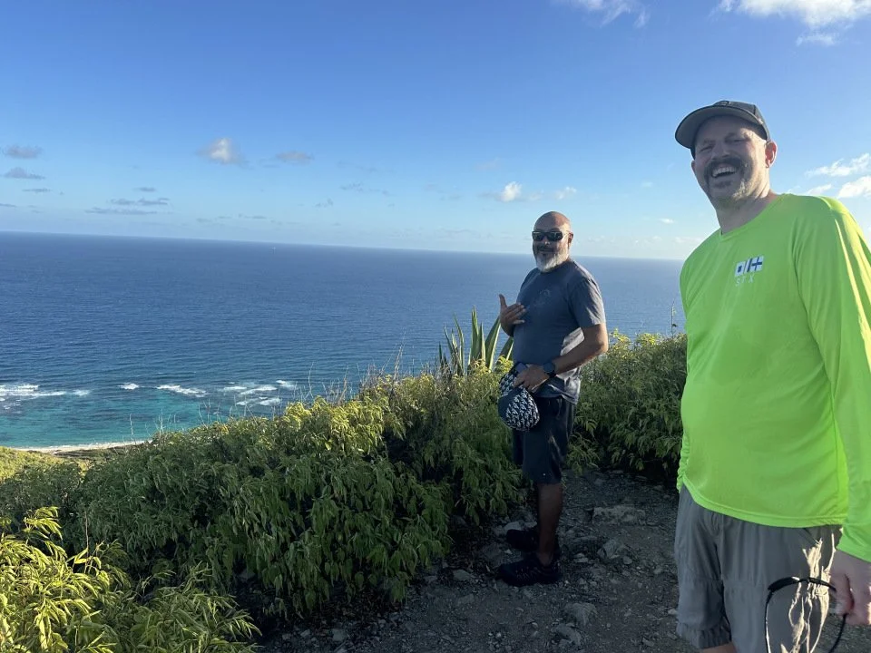 Capt. Jim and Trip Engineer Gabriel trying to figure out which way is Panama..