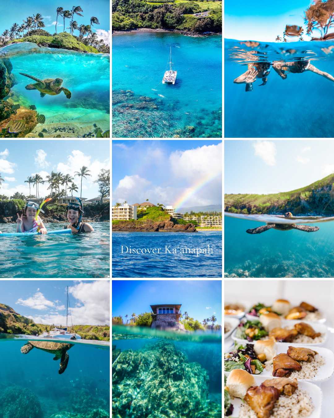 kaanapali snorkel mood board