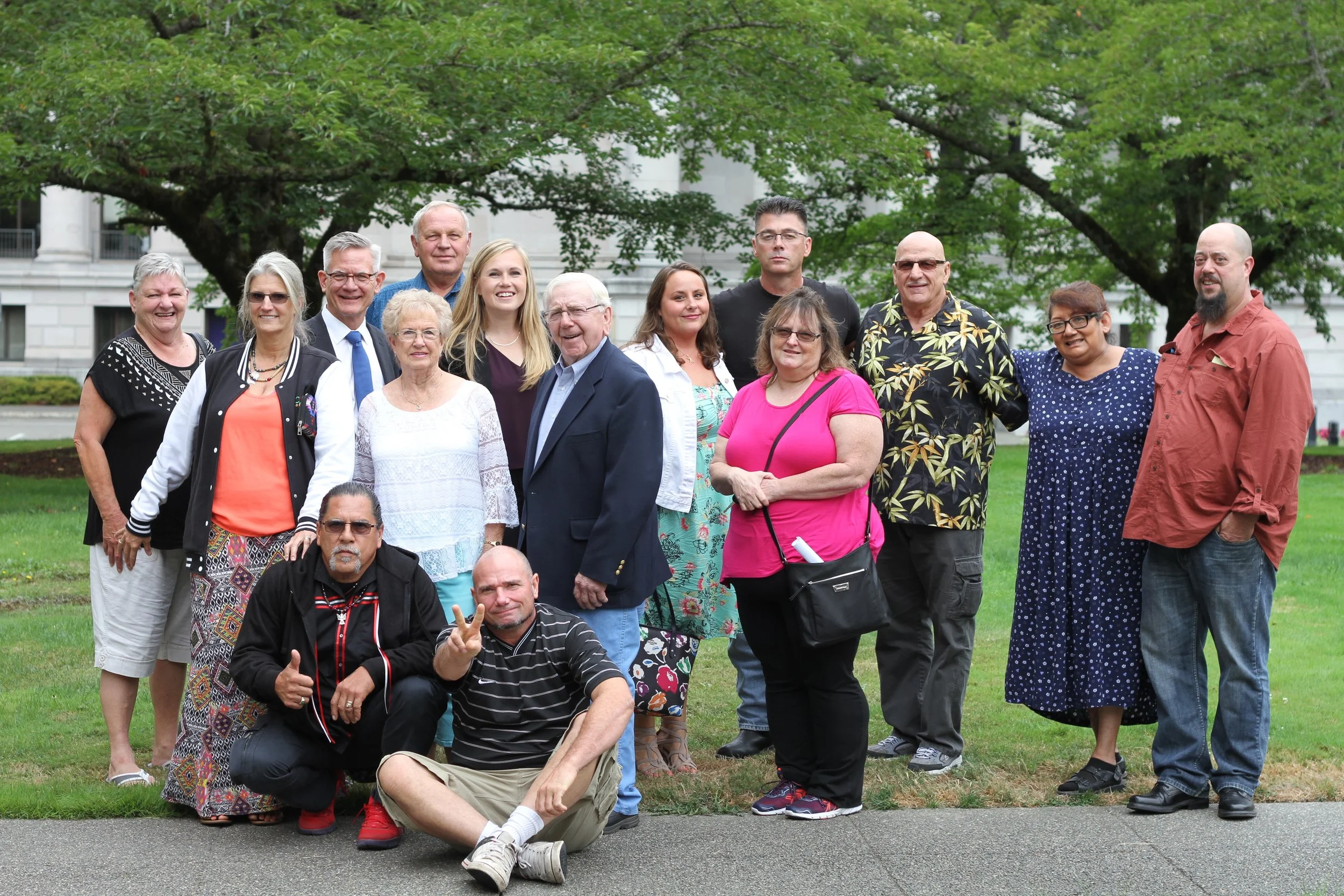 Family and friends of Robbie Burton at his hearing