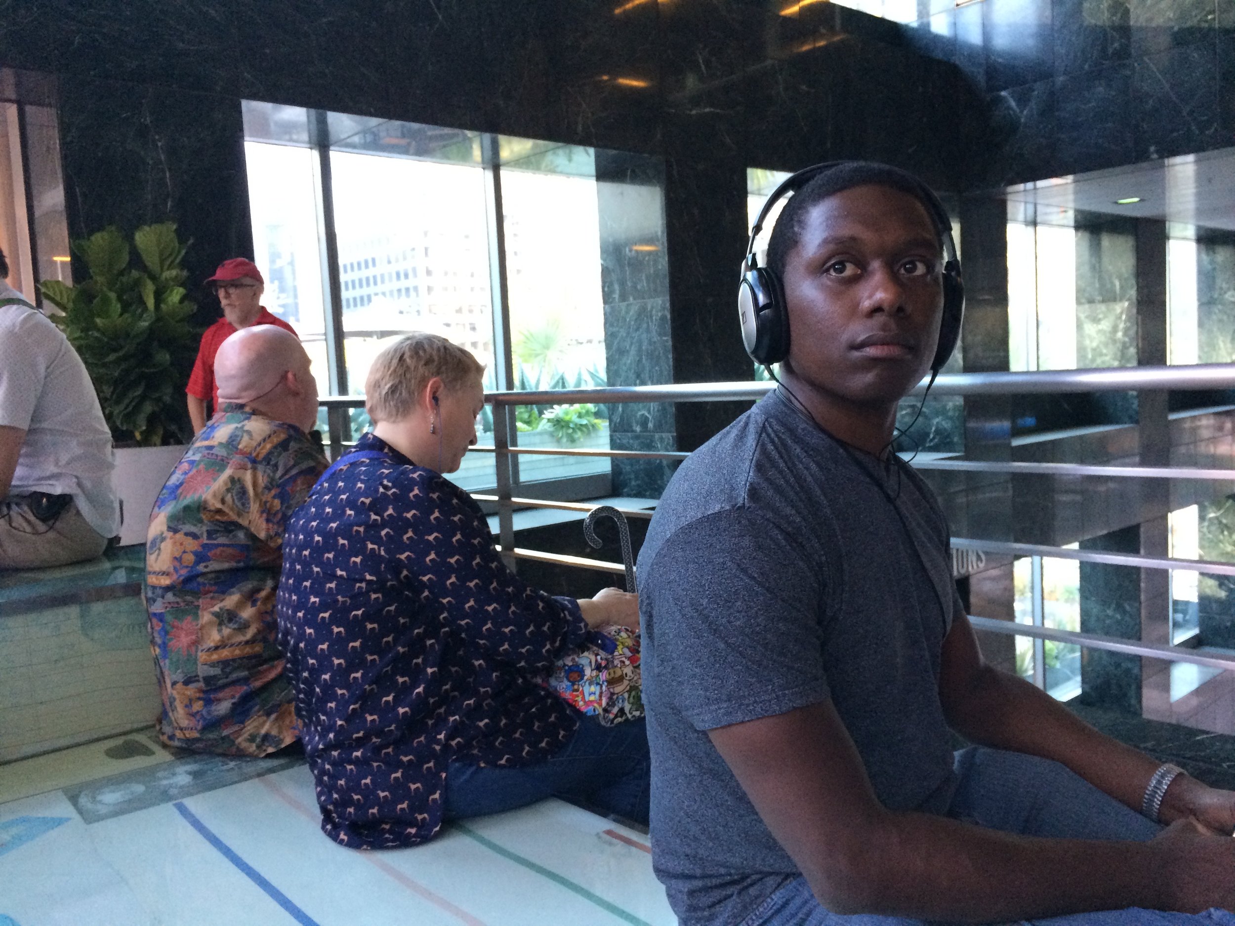 David Mack, 33, watches and listens as the group begins to disappear. Photo Credit: Adriana Cargill