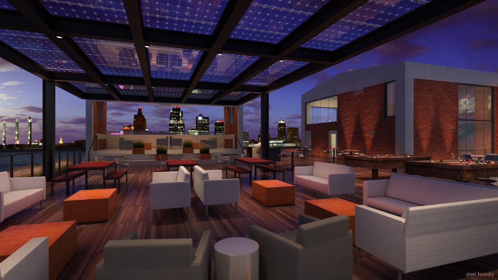 Corrigan Station will have incredible rooftop amenities including a penthouse conference room.