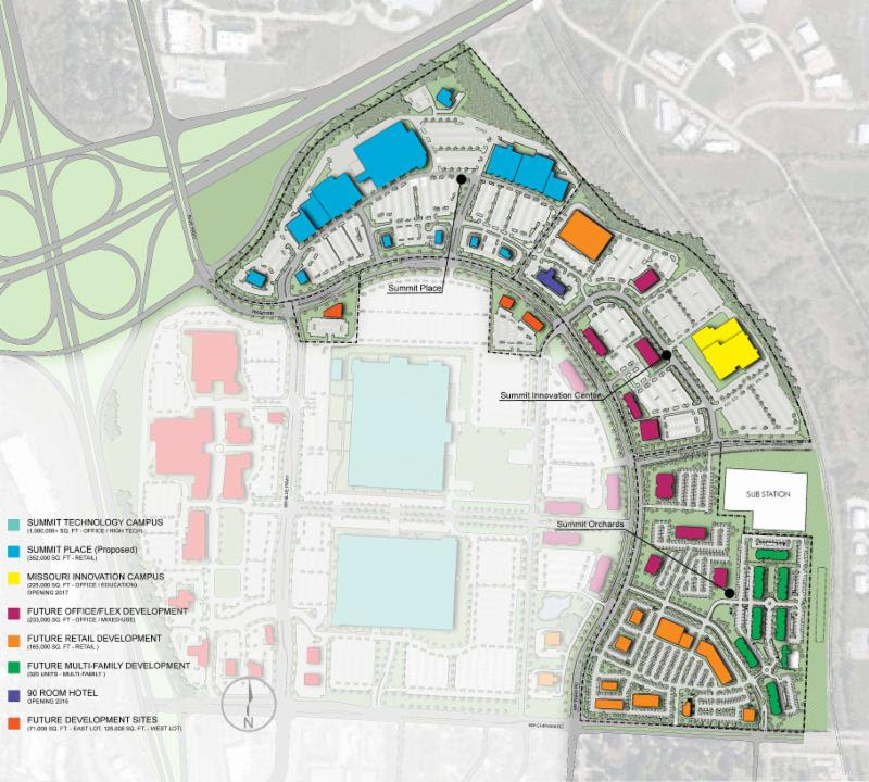 This map details the components of a larger four-phase plan that includes Summit Orchards.