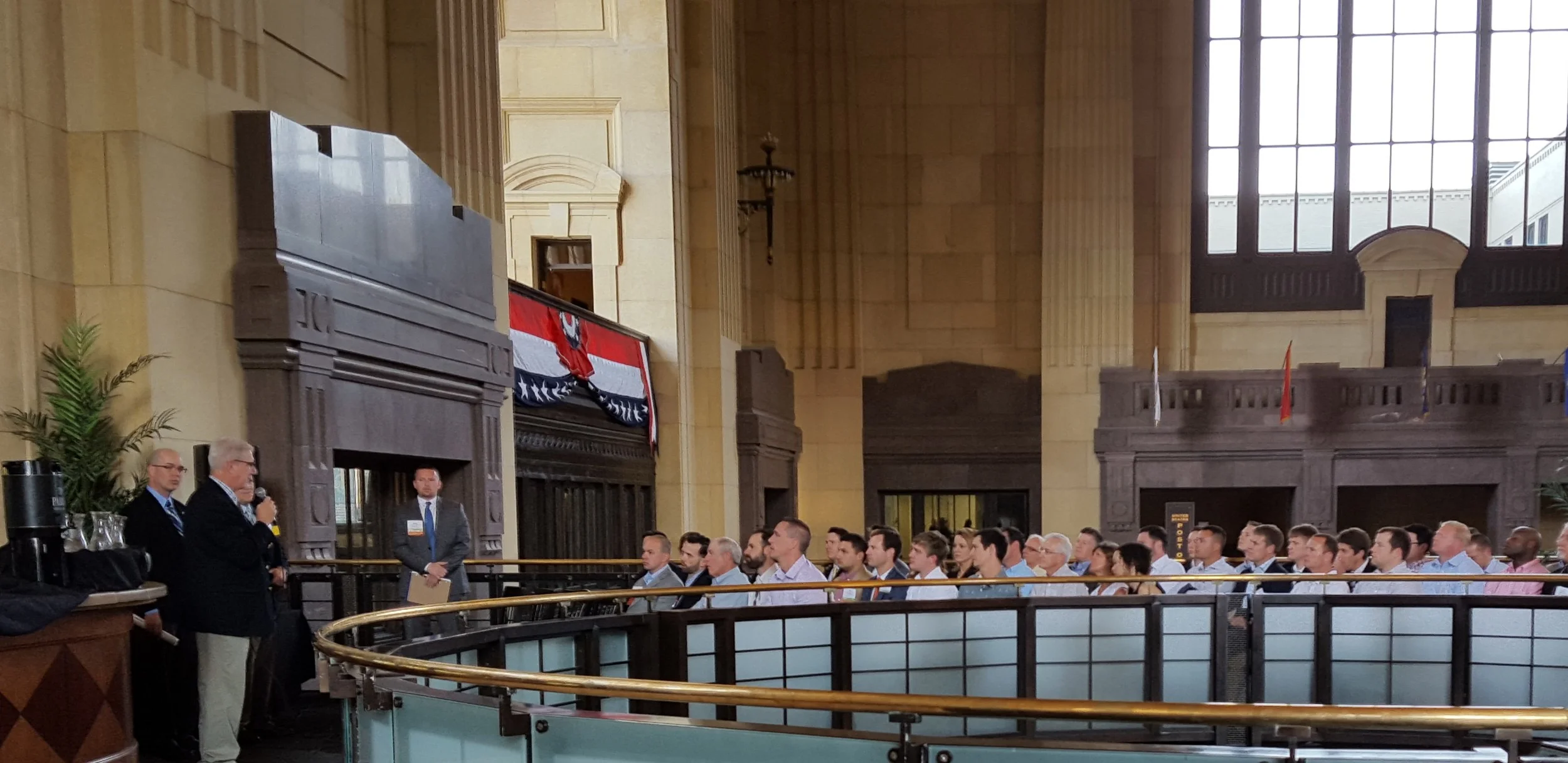 Downtown Council President and CEO Bill Dietrich addresses the crowd Wednesday morning.