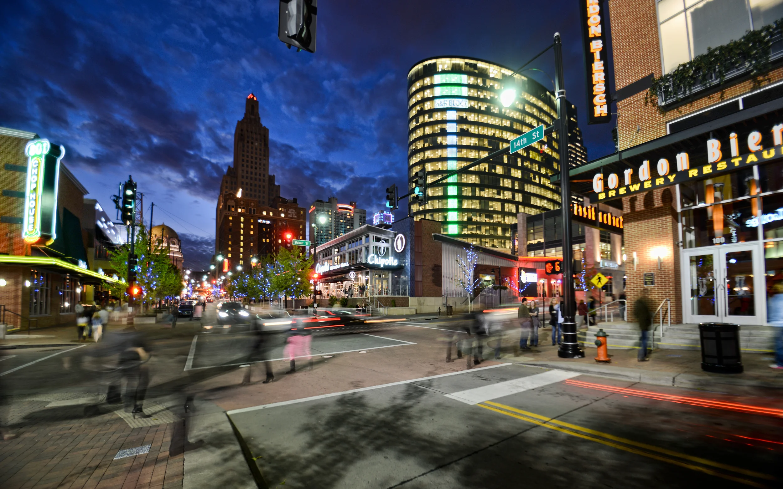 Tuohey says since the inception of the Power & Light District, liquor licenses and health cards issued has remained the same, while only 50 percent of the jobs developers promised have actually been delivered. Image courtesy of VisitKC.