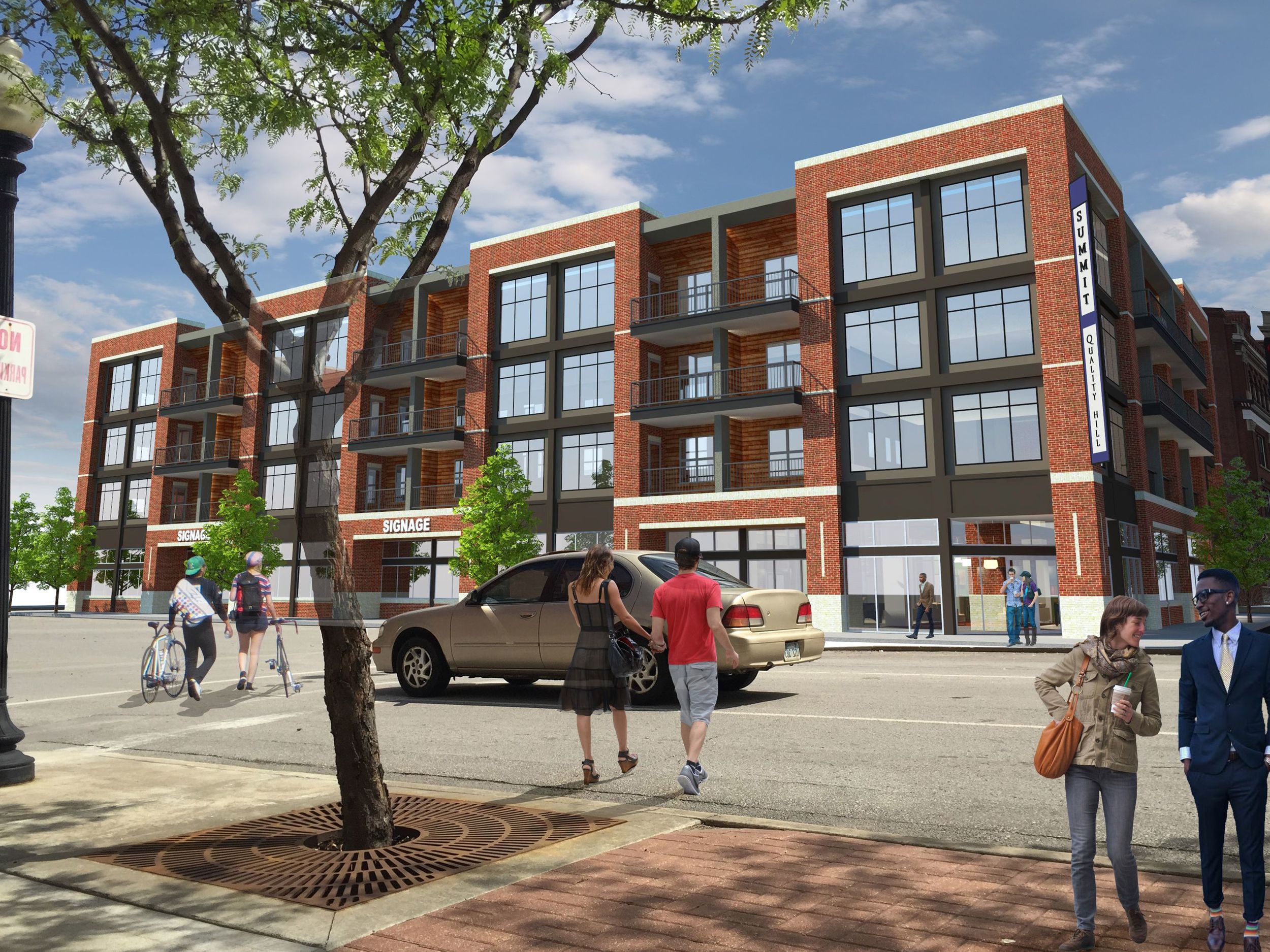 Cityscape's Summit at Quality Hill includes this parcel at 12th and Washington, where the community's leasing community will be located alongside street-level retail. A tenant for that space will soon be announced.
