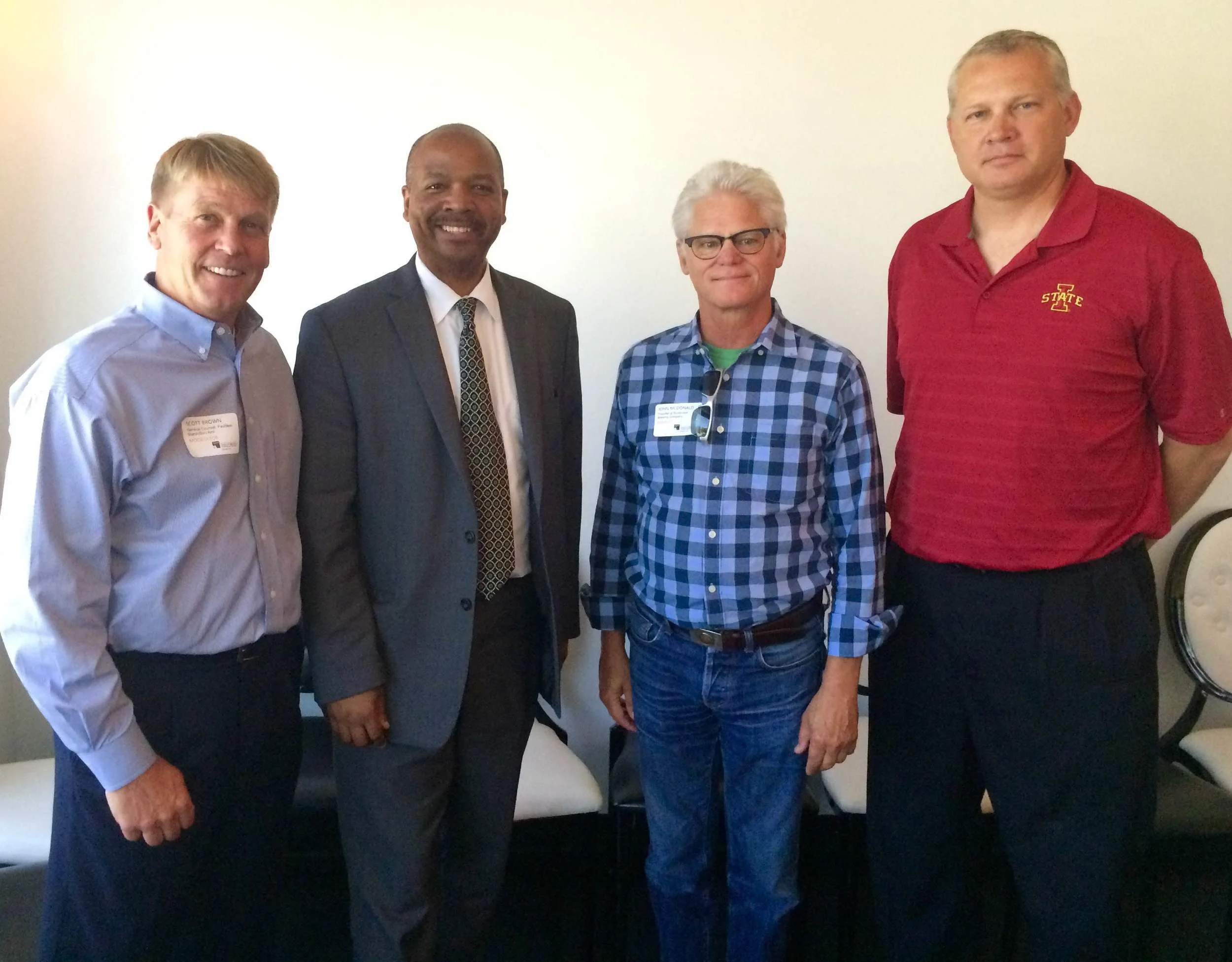 Scott Brown, general counsel Faultless Starch Bon Ami Co., Jeffrey Williams, director of city planning & development Kansas City, Mo., John McDonald, founder Boulevard Brewery, Steve Foutch, CEO Foutch Brothers. 