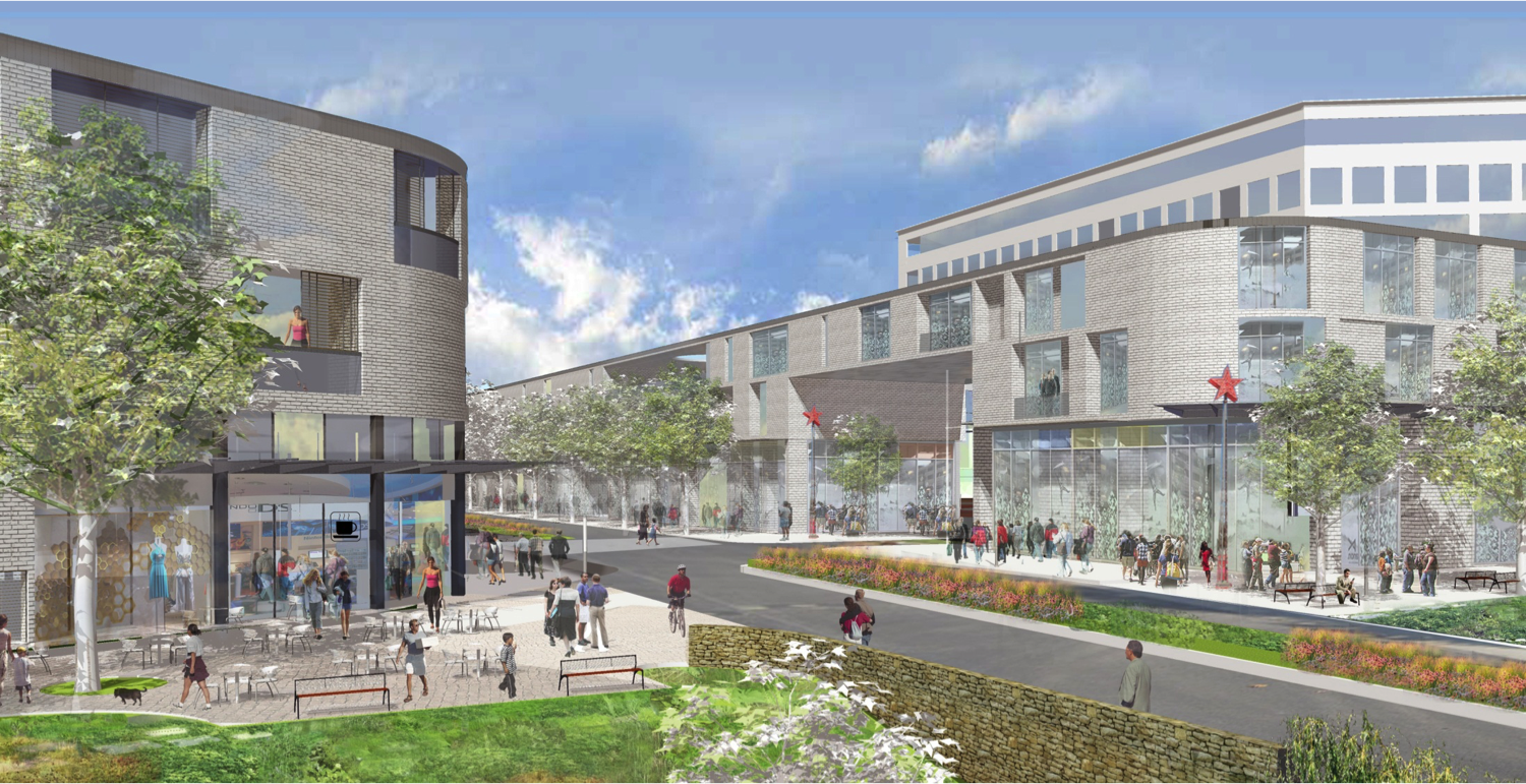 Plans originally called for an 8-screen theater to be included in the retail portion of the project, but those plans were axed in favor of more bars, restaurants, and entertainment venues.