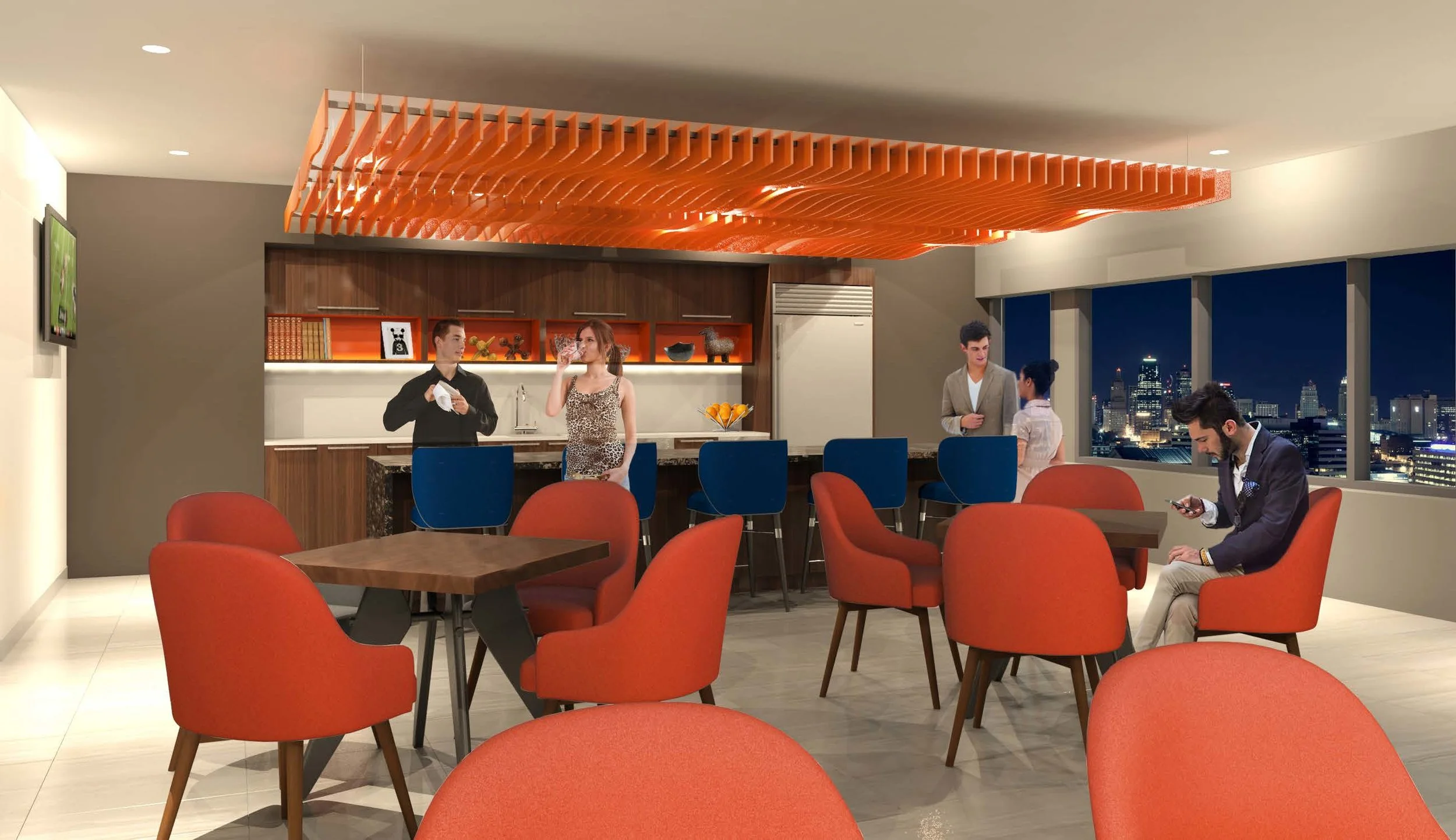 Residents will have access to a club and event space on the 17th floor, offering 275-foot views of downtown Kansas City.