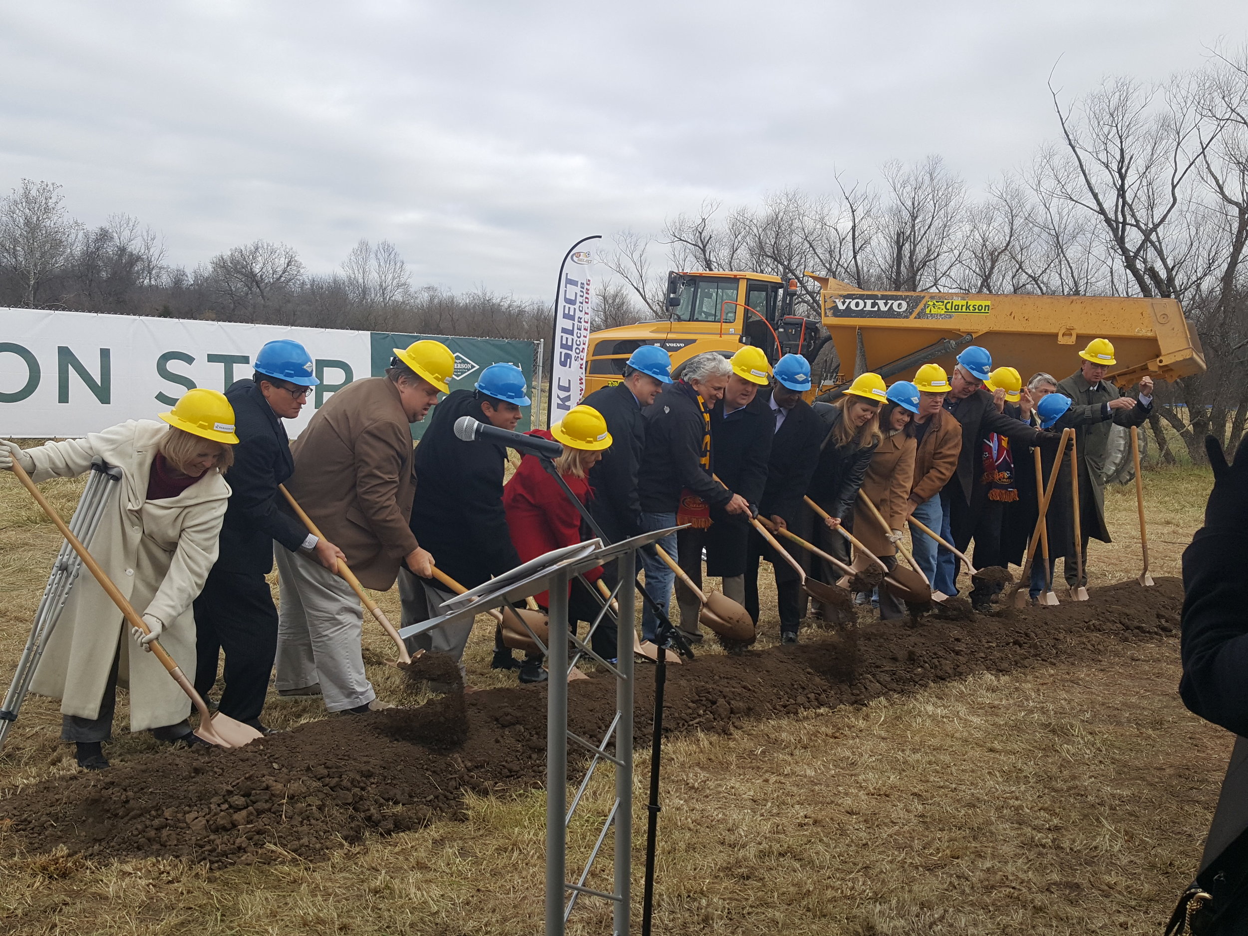 Developers Flip Short and Bill Brown along with state and local dignitaries led the Paragon Star groundbreaking ceremony Wednesday morning. 