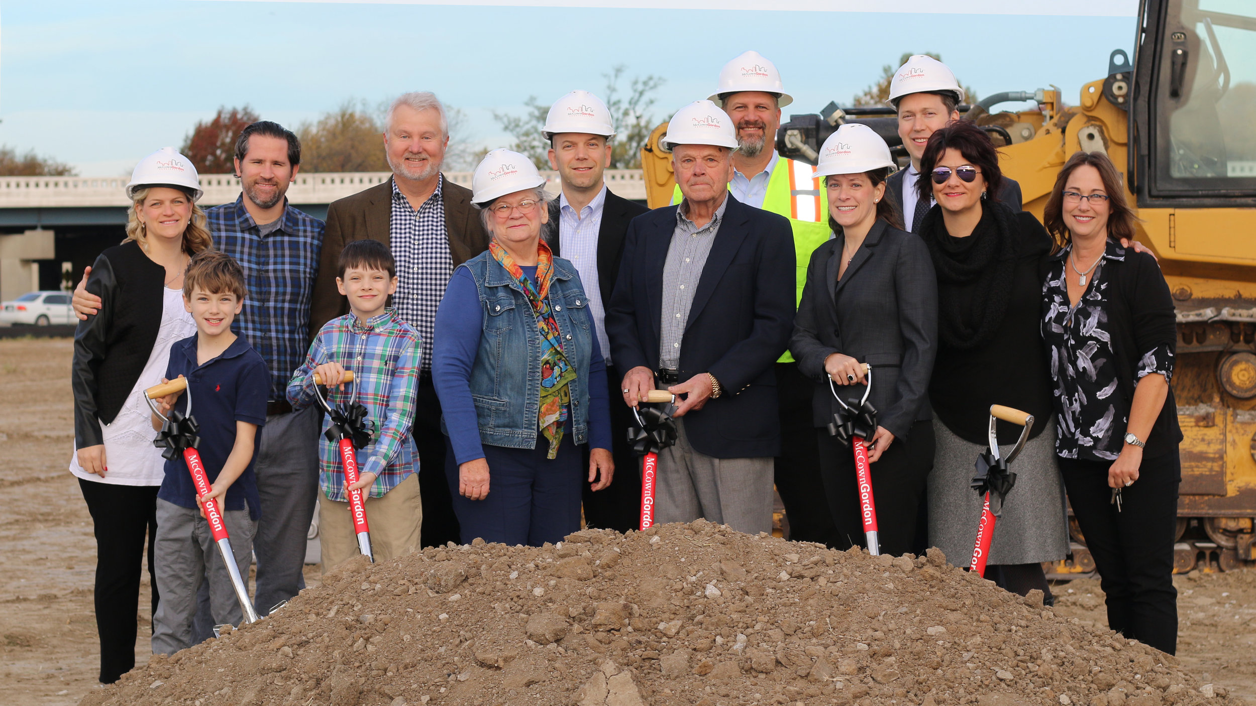 (Front) Alex Meierotto, Andrew Meierotto, Carol Meierotto, Dennis Meierotto, Emily Meierotto, Fisher Brungardt and Suzie Joiner. (Back) Jenny Meierotto Henry, Chris Henry, John Davidson of Davidson a+e, Ted Meierotto, Scott Richards of McCownGordon Construction, and Tyler Meierotto.
