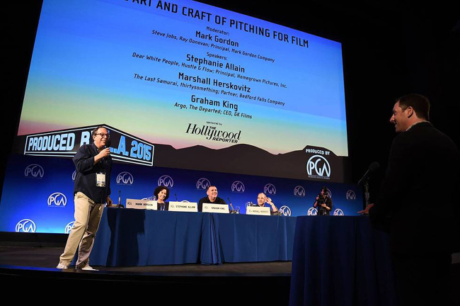 Pitching for Film: Mark Gordon, Stephanie Allain, Marshall Herskovitz, and Graham King.