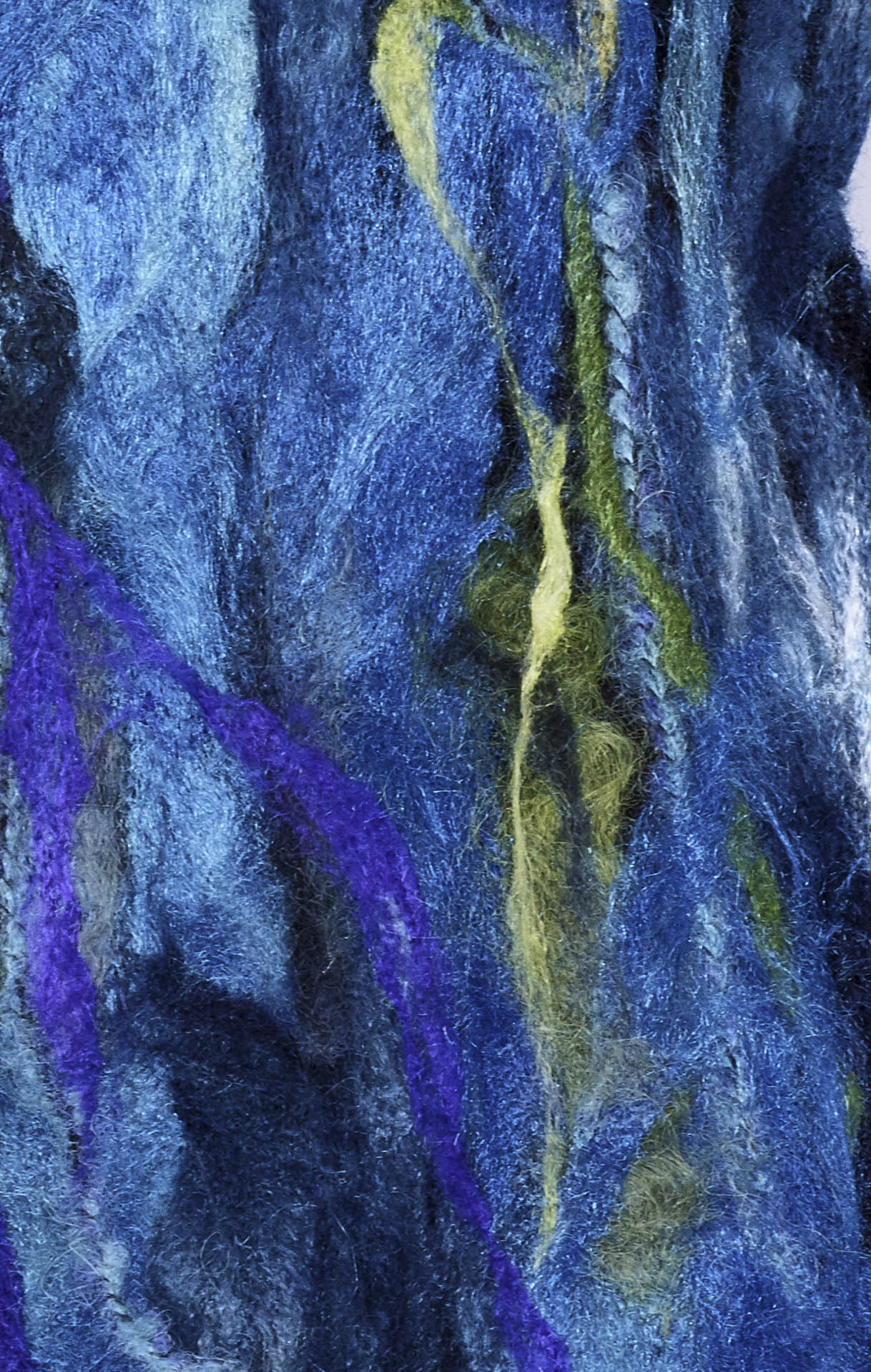 Detail of hand dyed all silk wrap. THIS GARMENT IS NOW SOLD
