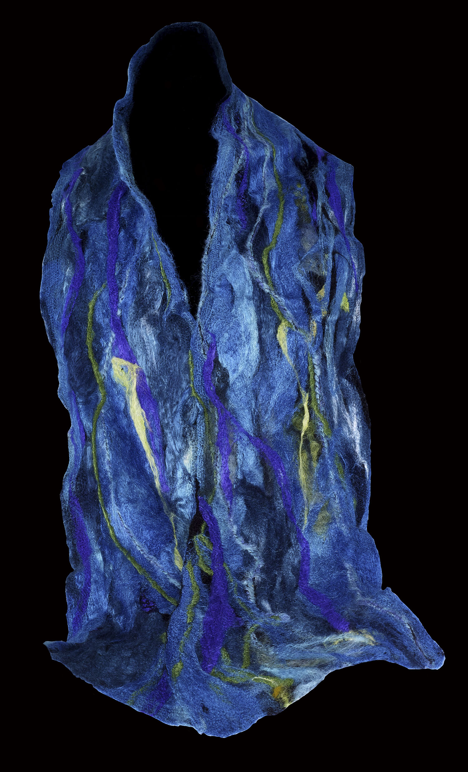 Woman's hand dyed all silk wrap. THIS GARMENT IS NOW SOLD