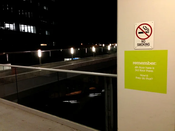 Bridge from Parking Structure to Main Building:
