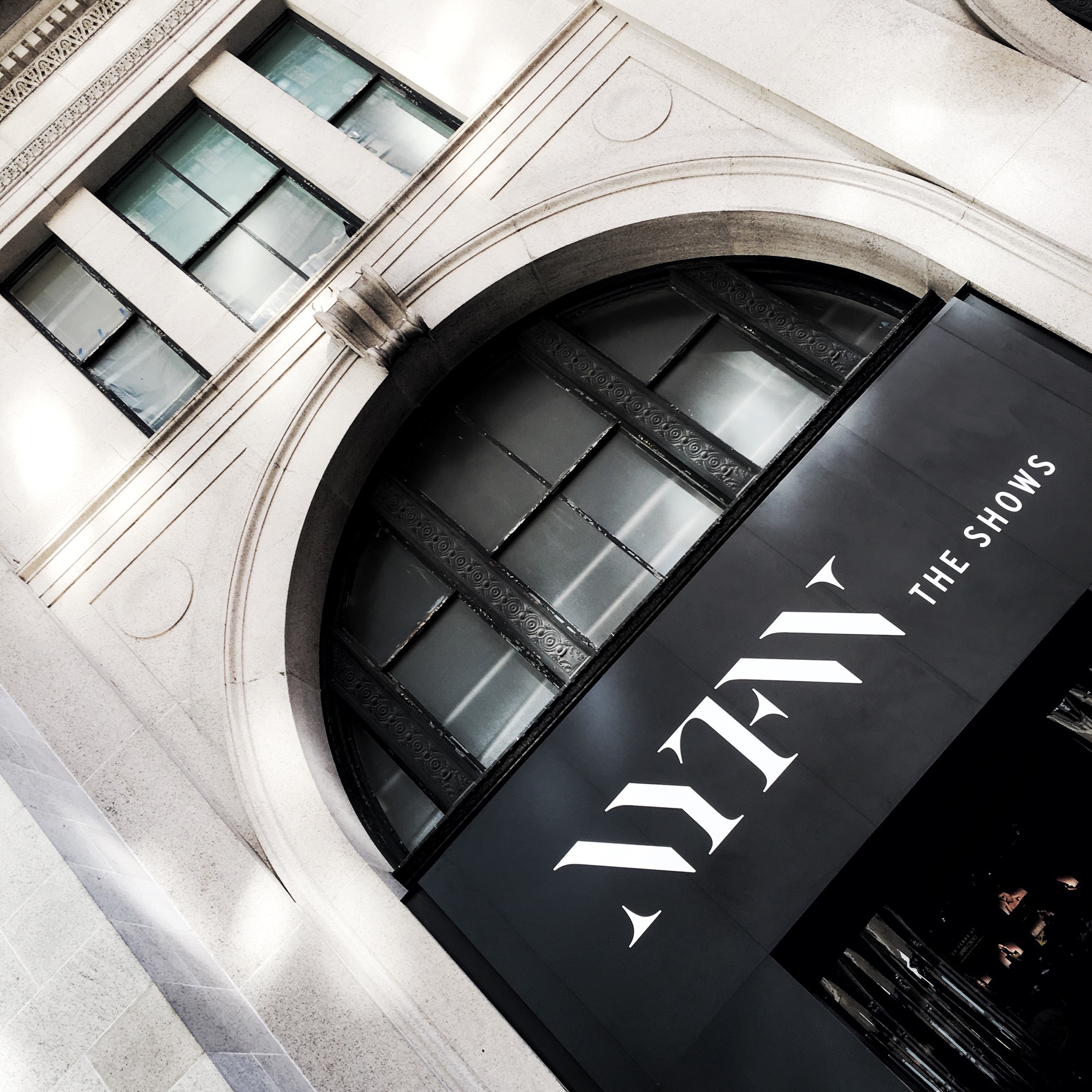 Entrance to the New York Fashion Week Shows, held at Lincoln Center.