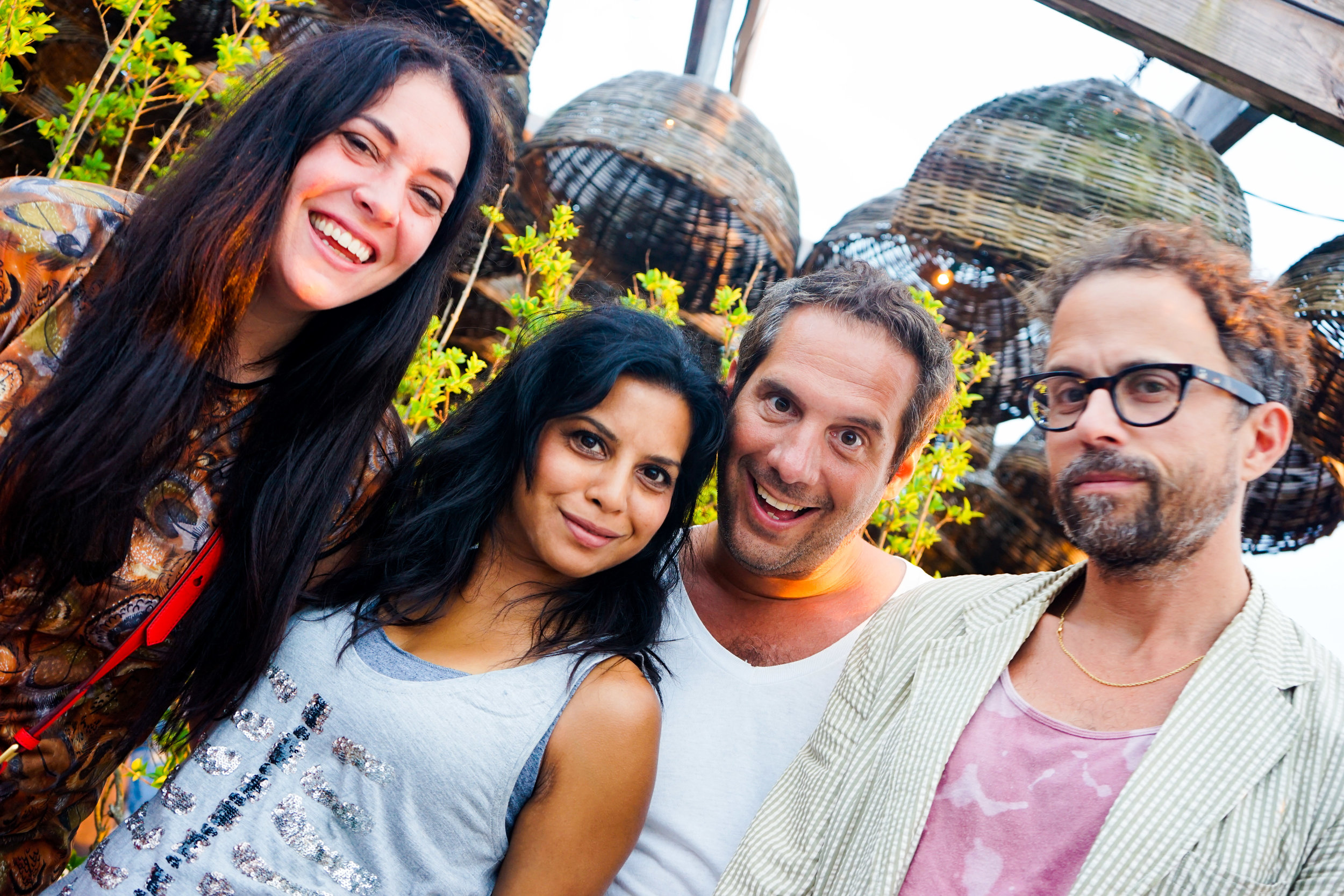 Hitha Herzog, her husband Seth, and two friends smiling.