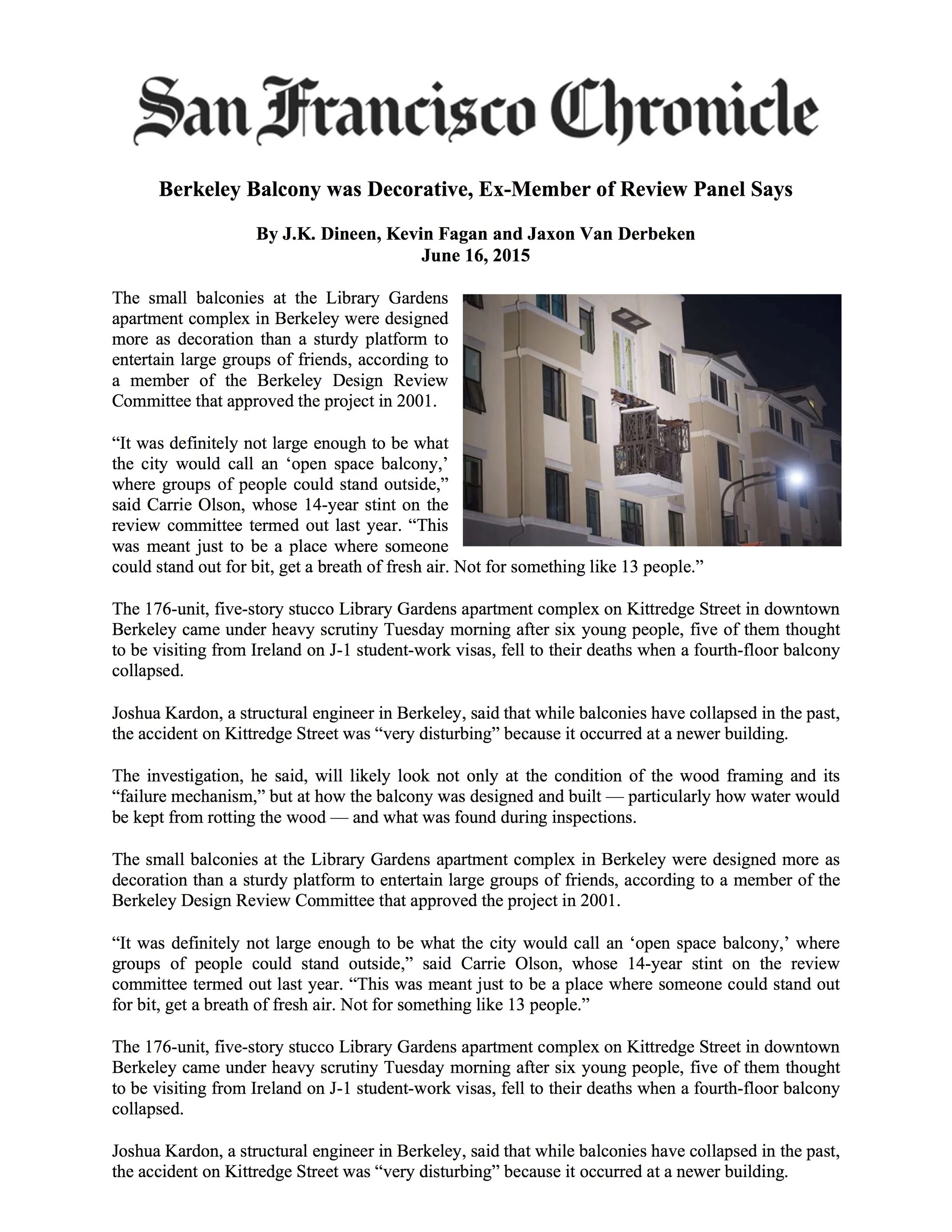 SF Chronicle - Berkeley-Garden-Apartments-Article