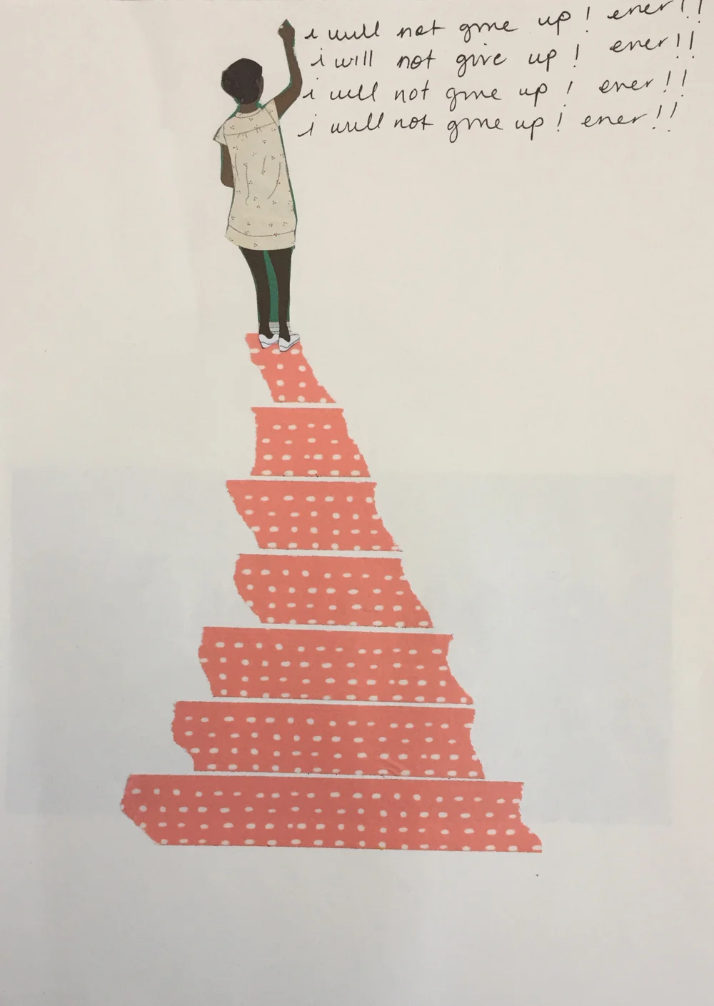 The Thing I Won't Do // 2016 collage, ink, washi tape, 7 x 10 inches