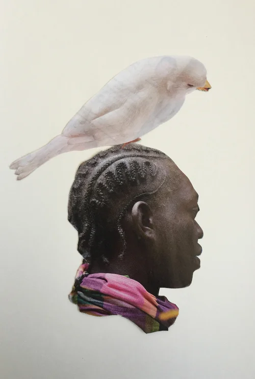 Peace that Passes All Understanding original hand-cut collage by Christa David