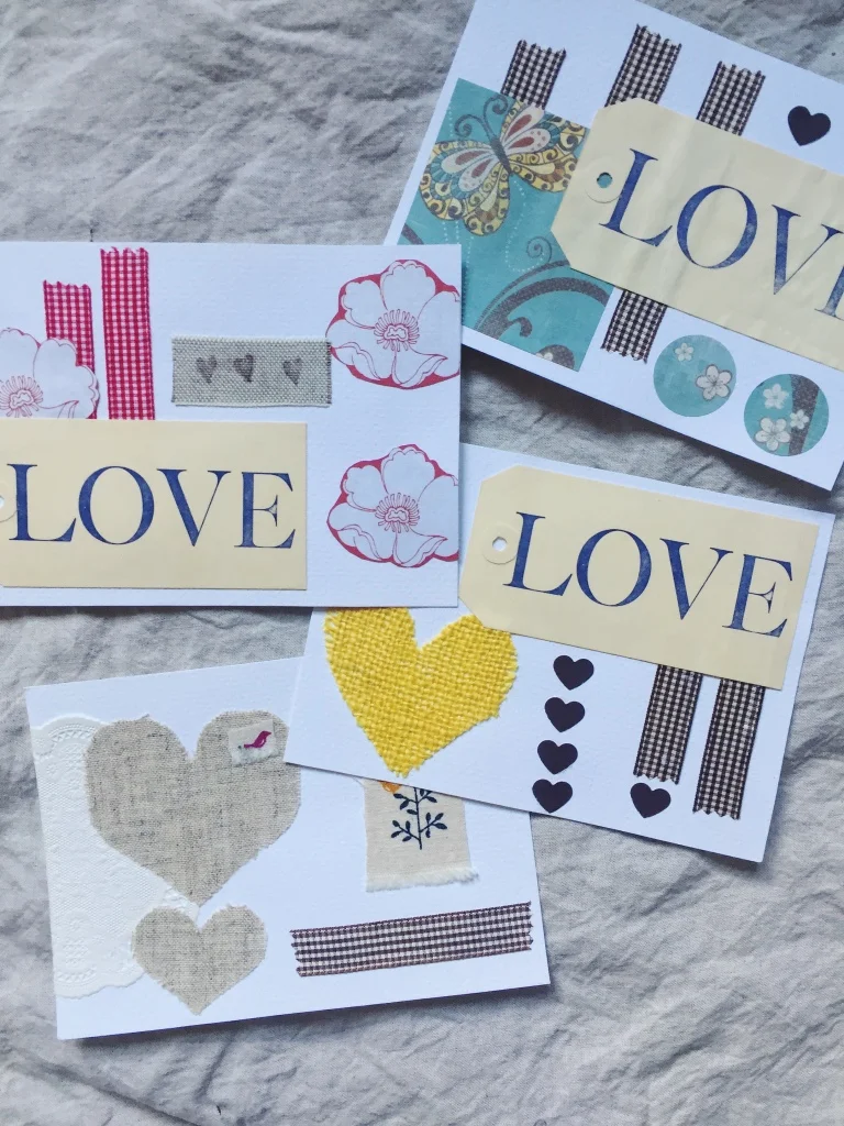 Love Collage No 4 original hand-cut collage by Christa David