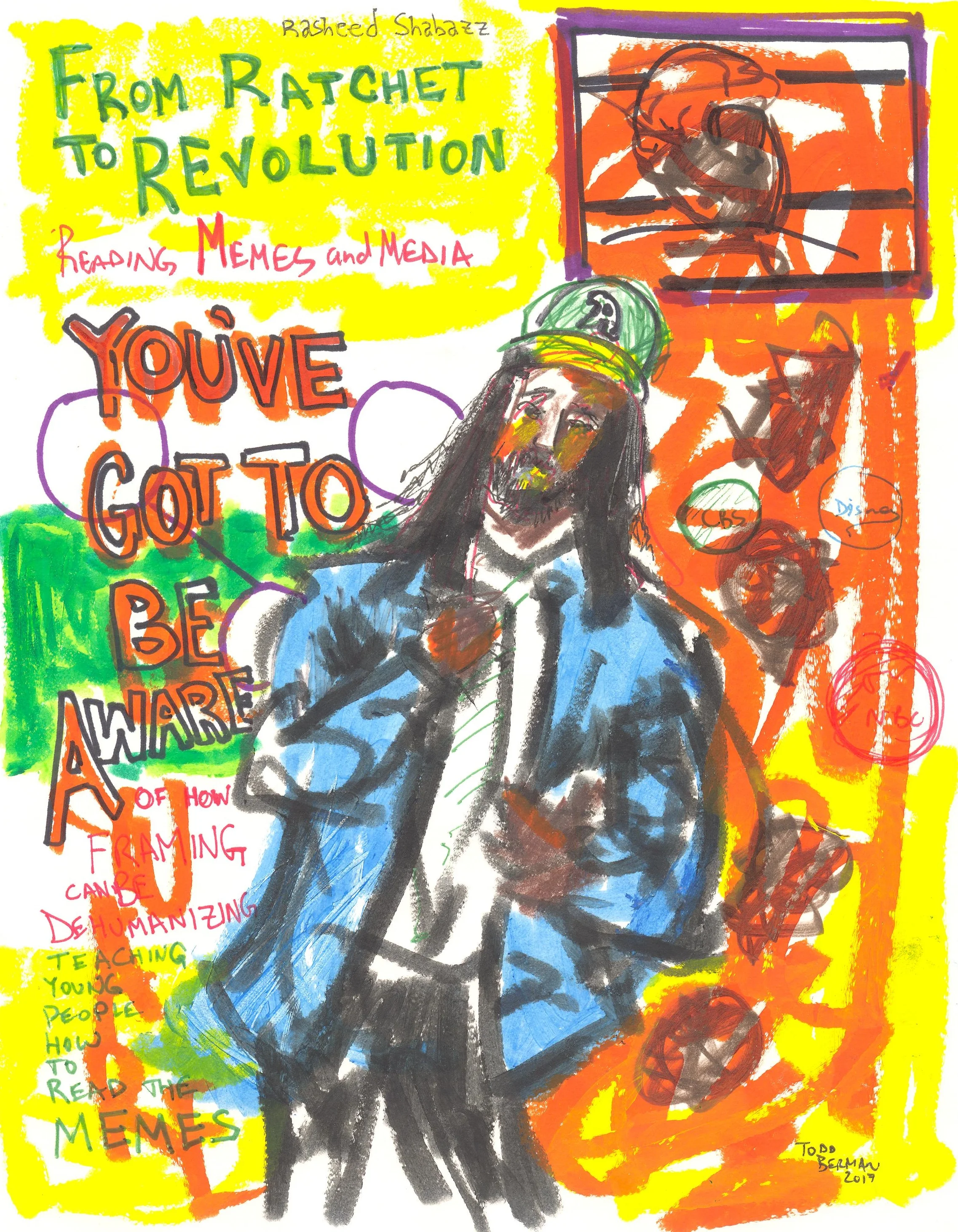 sketchnotes by Todd Berman, mixed media on paper, 8" x 10", 2017
