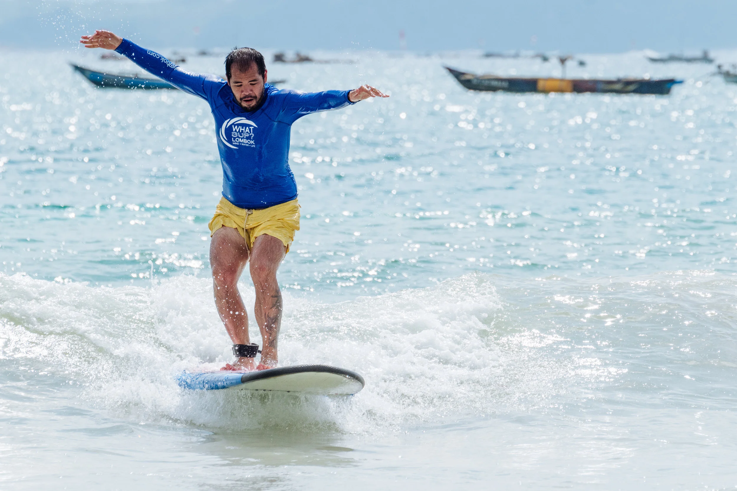  My great friend, the traveler/photographer    Gégé Trang    trying to surf for the first time 