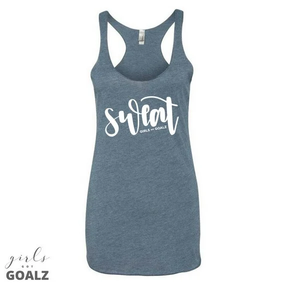 SWEAT tank top from GirlsGotGoalz.com