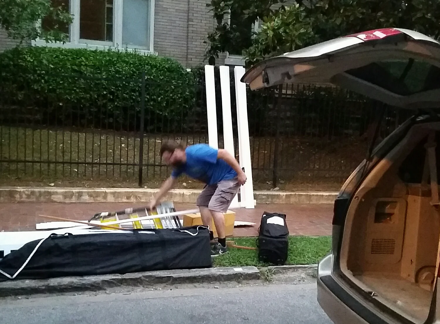 Things were a blur...haha...unloading.