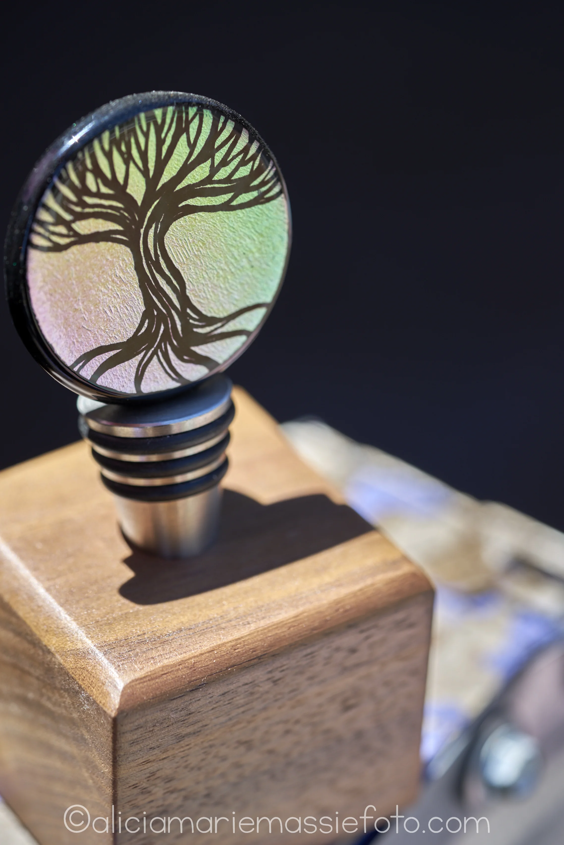 dichroic handetched glass art